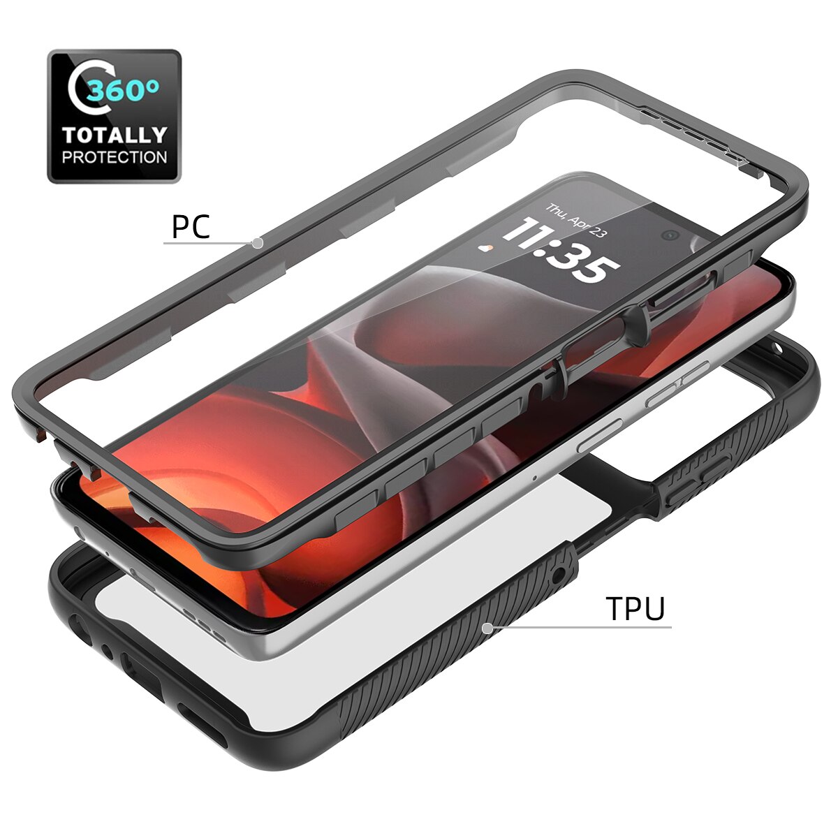 Motorola Moto G86 Full Protection Case Black