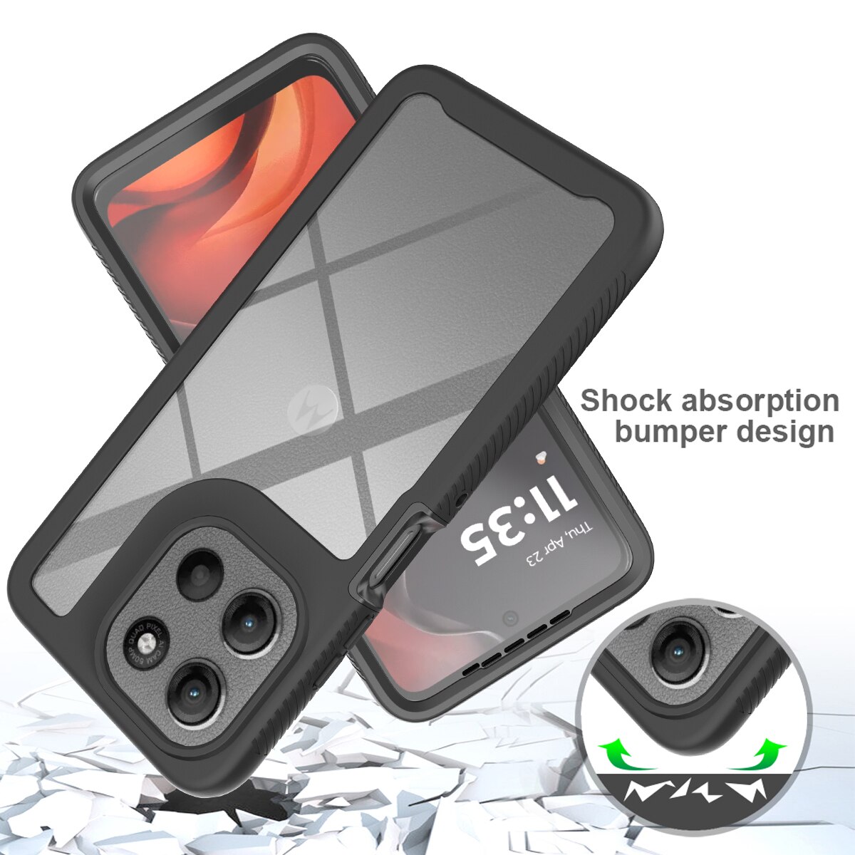 Motorola Moto G86 Full Protection Case Black