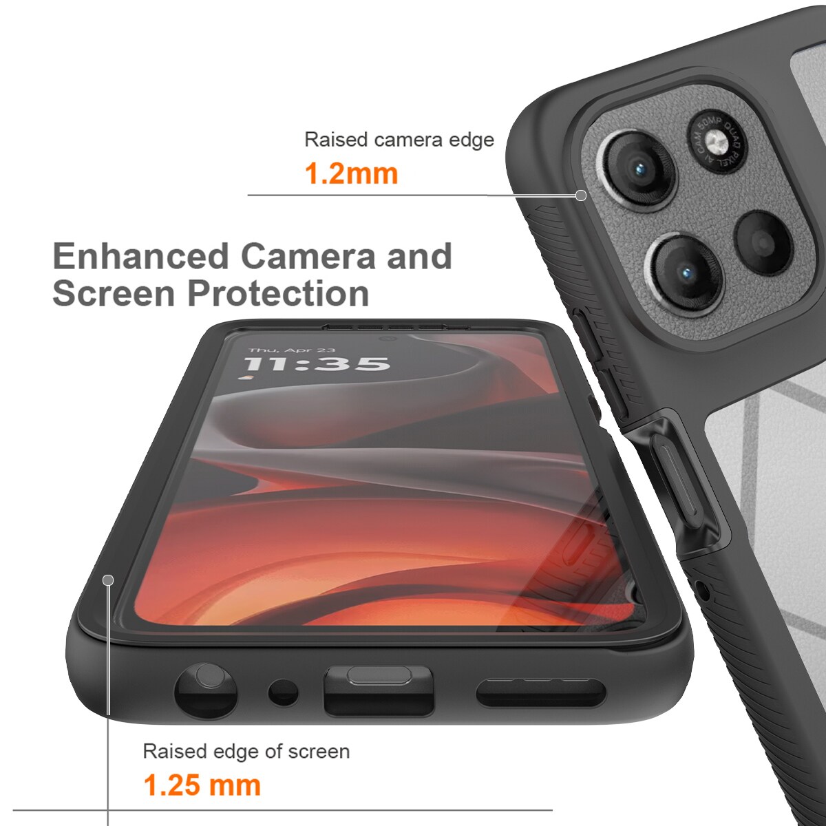 Motorola Moto G56 Full Protection Case Black