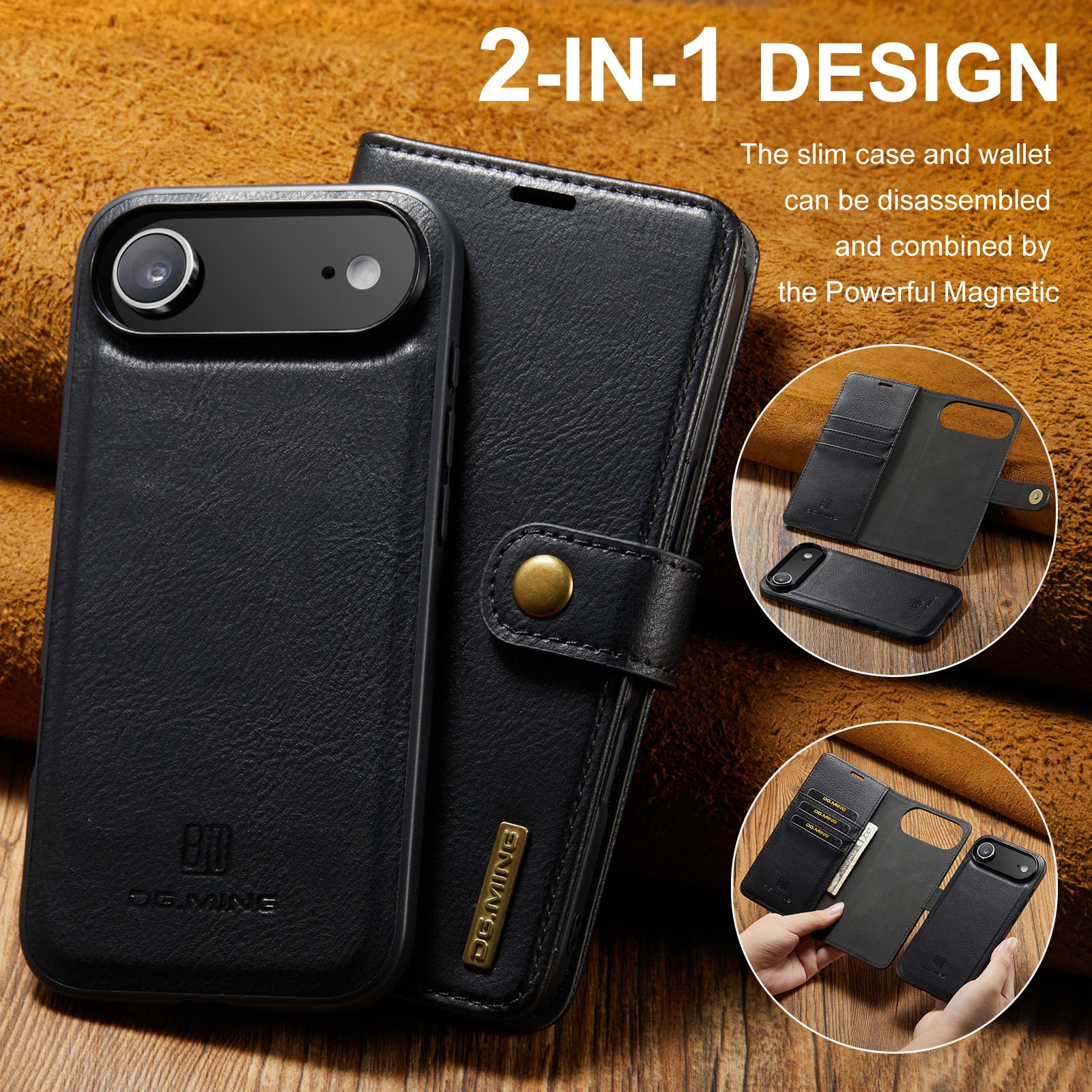iPhone 17 Air Magnet Wallet Black