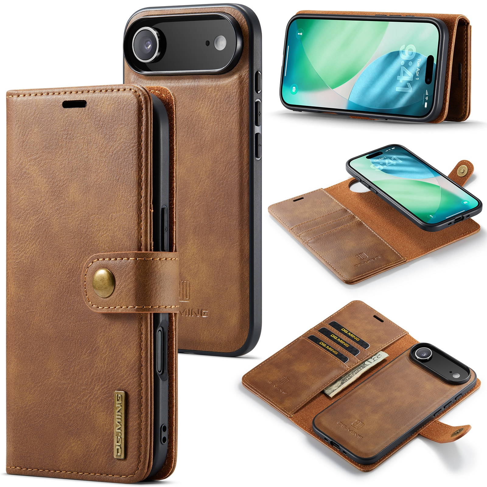 iPhone 17 Air Magnet Wallet Cognac