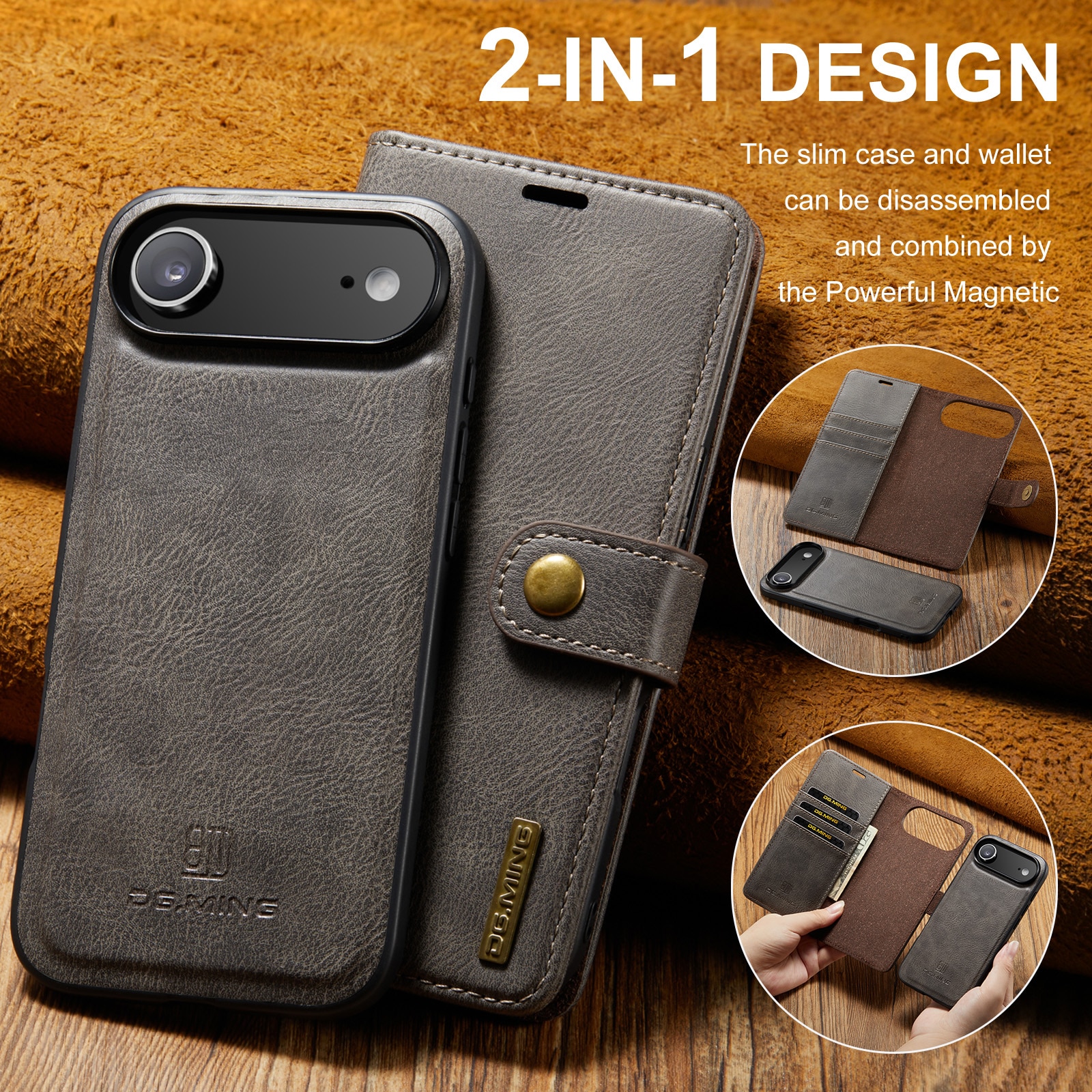 iPhone 17 Air Magnet Wallet Brown