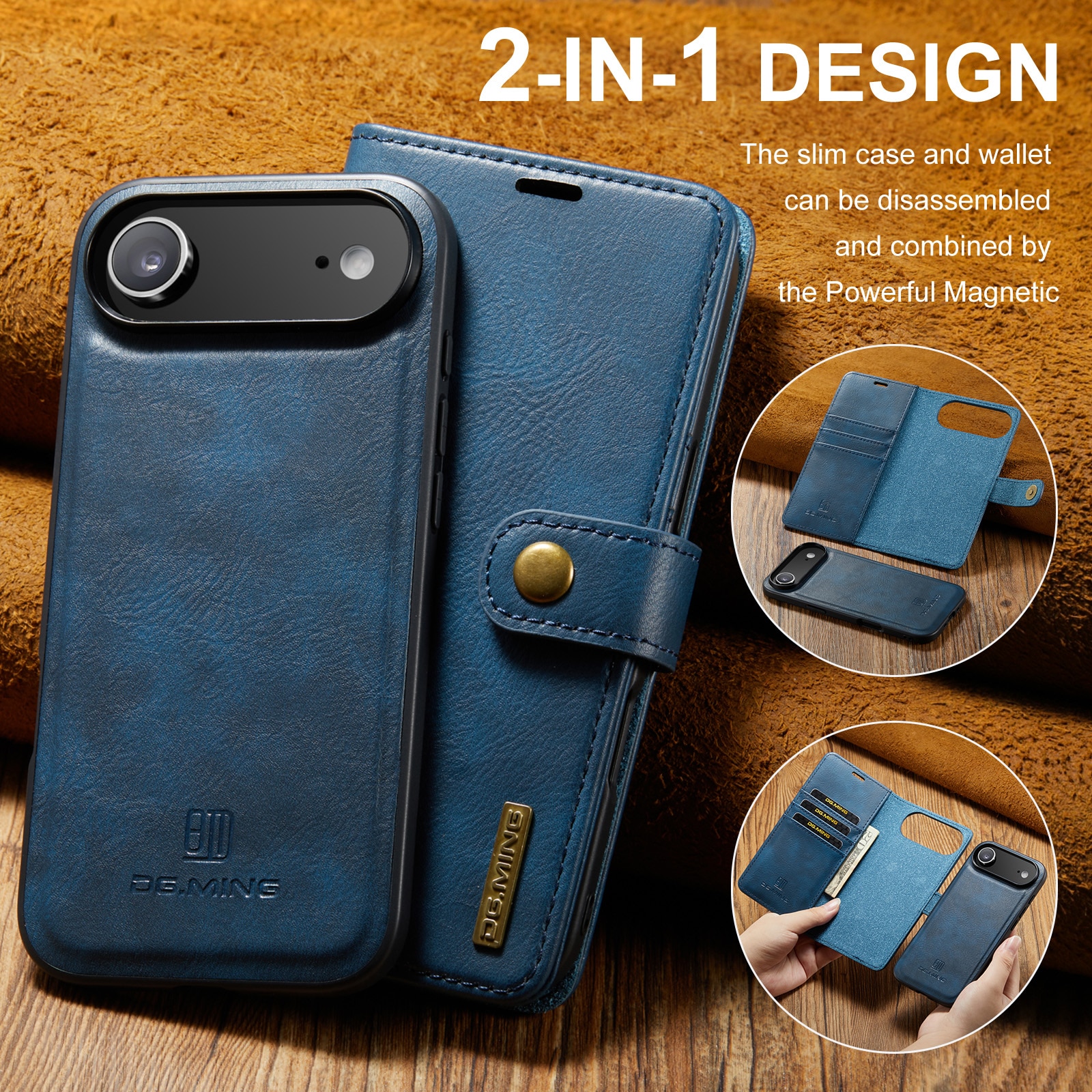 iPhone 17 Air Magnet Wallet Blue