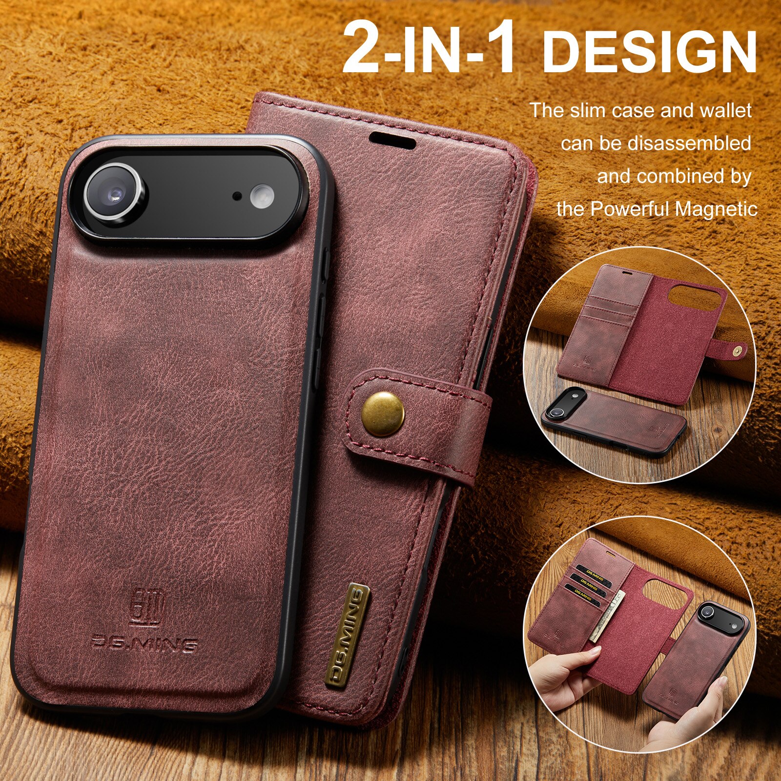 iPhone 17 Air Magnet Wallet Red