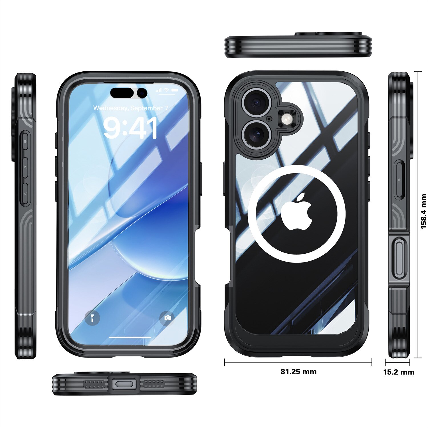 iPhone 17 Premium Full Protection Case Black