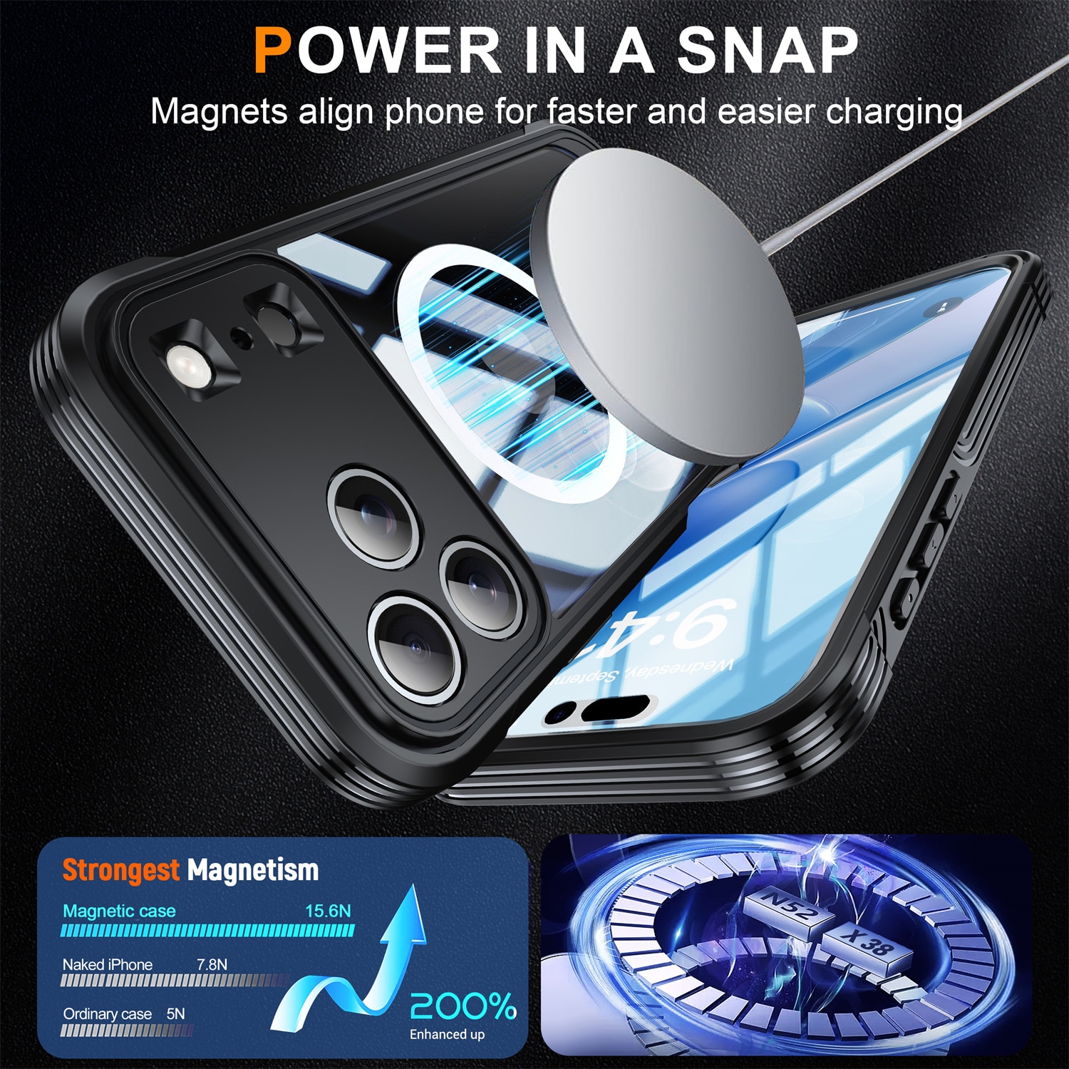 iPhone 17 Pro Premium Full Protection Case Black