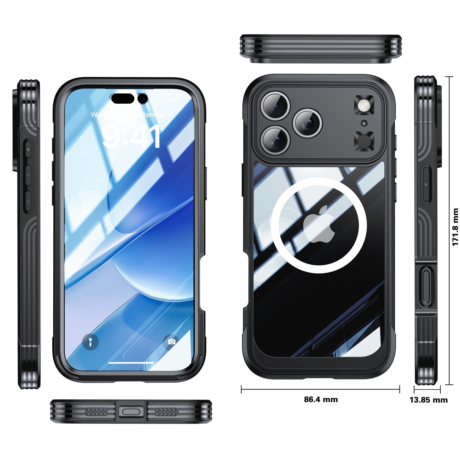 iPhone 17 Pro Premium Full Protection Case Black