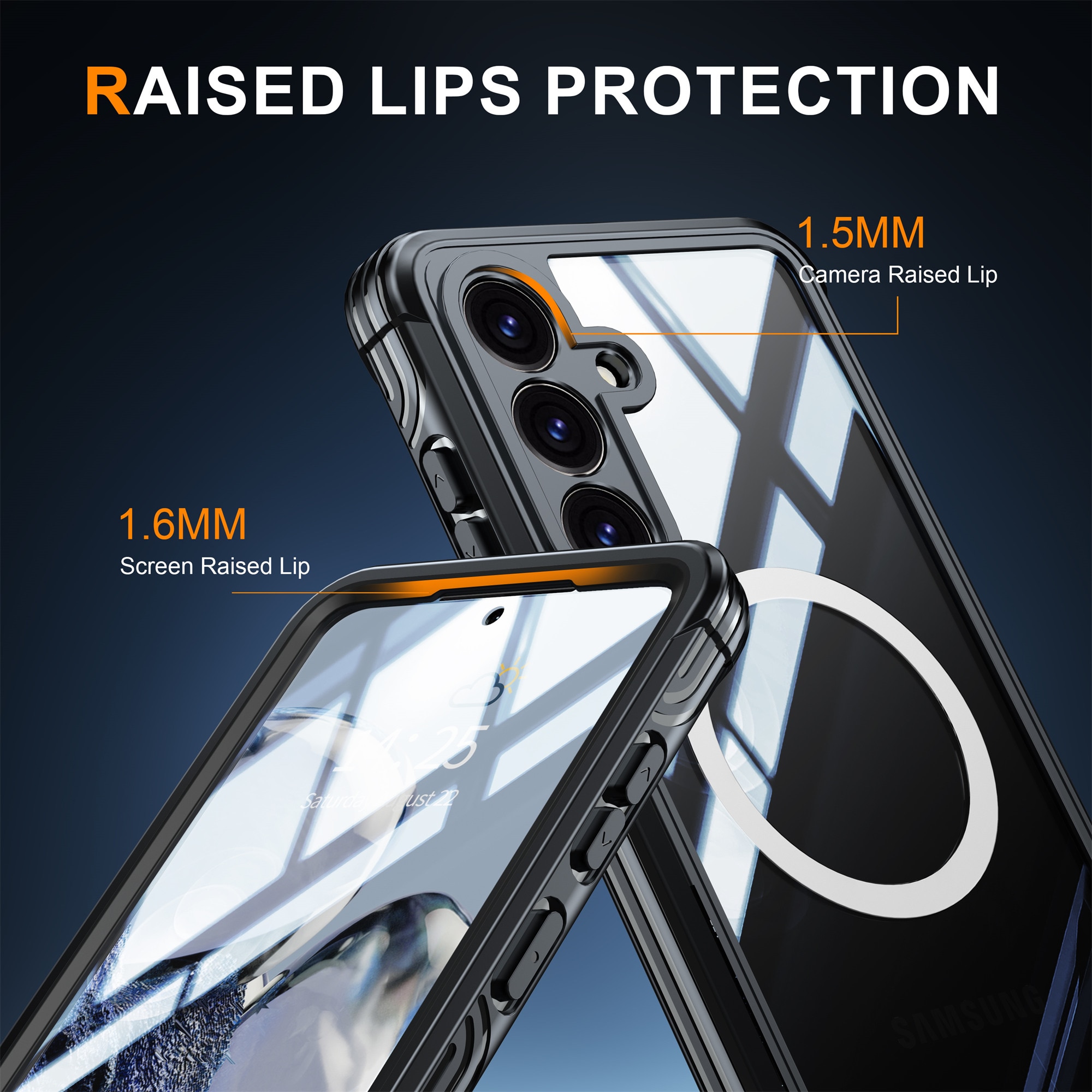 Samsung Galaxy S25 FE Premium Full Protection Case Black
