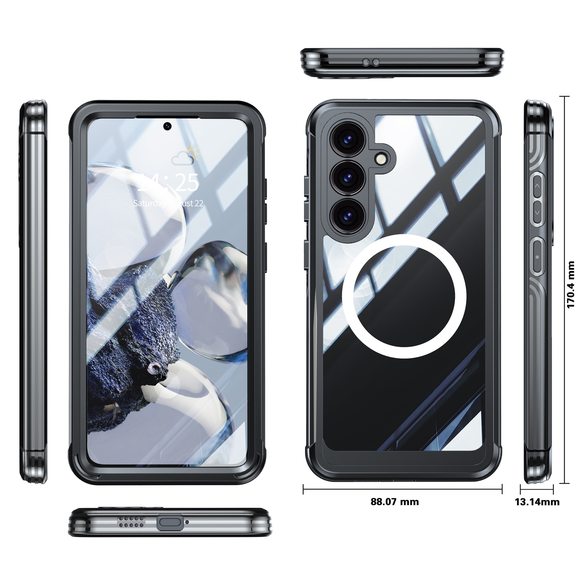 Samsung Galaxy S25 FE Premium Full Protection Case Black