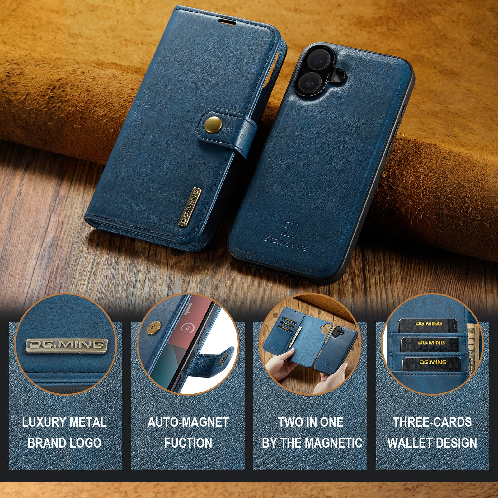 iPhone 17 Magnet Wallet Blue