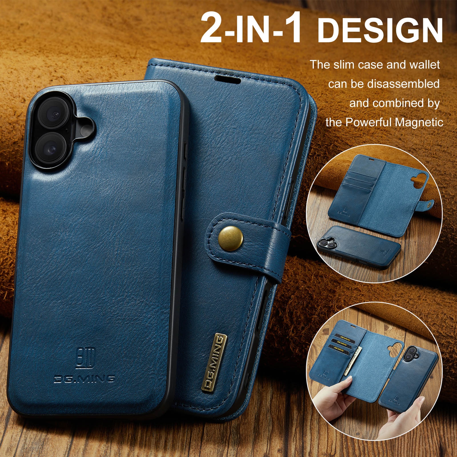iPhone 17 Magnet Wallet Blue