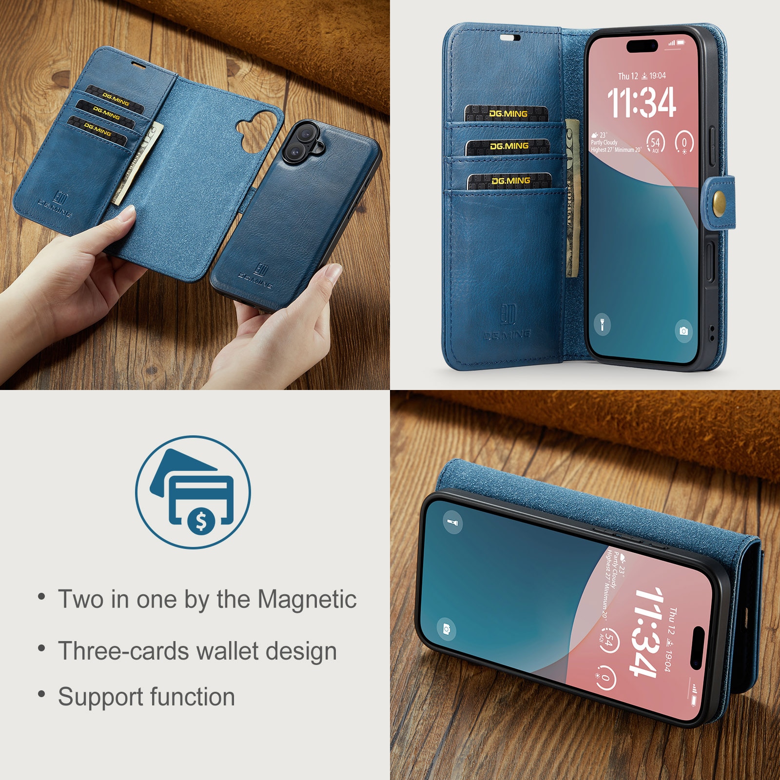 iPhone 17 Magnet Wallet Blue