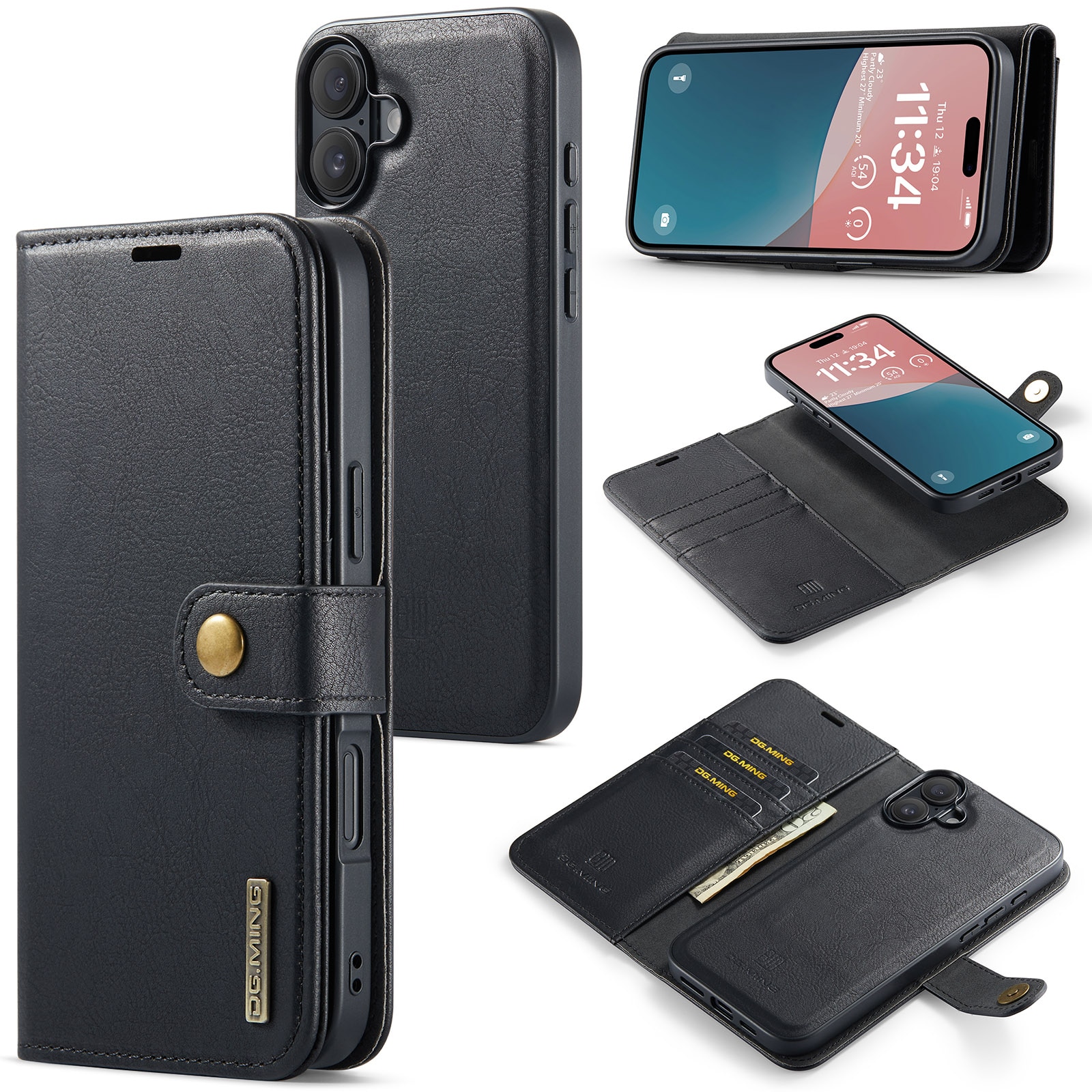iPhone 17 Magnet Wallet Black