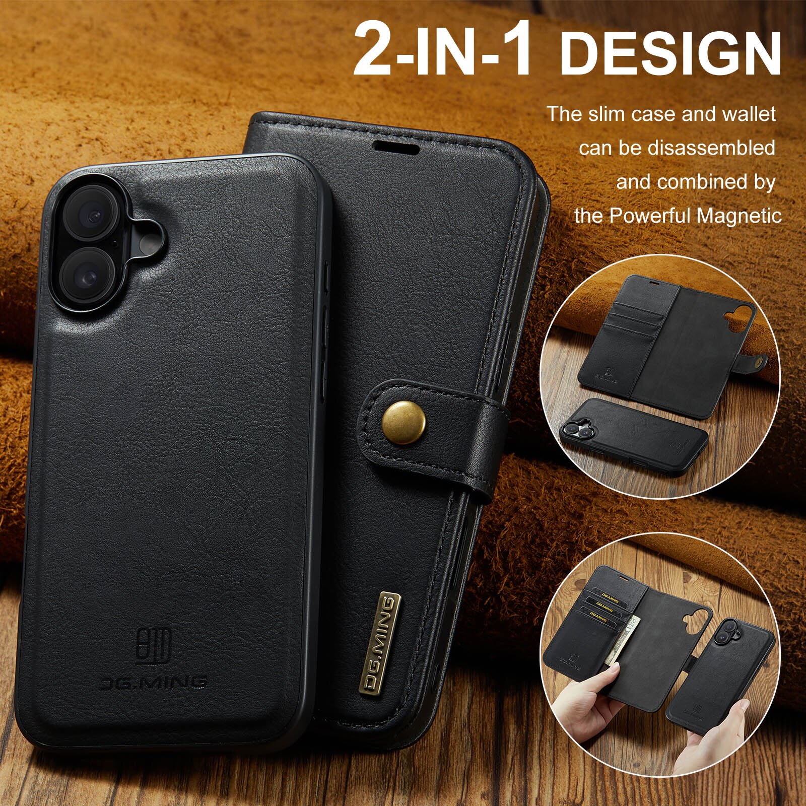 iPhone 17 Magnet Wallet Black