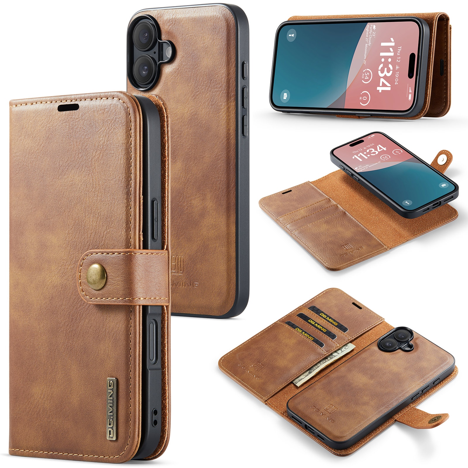 iPhone 17 Magnet Wallet Cognac