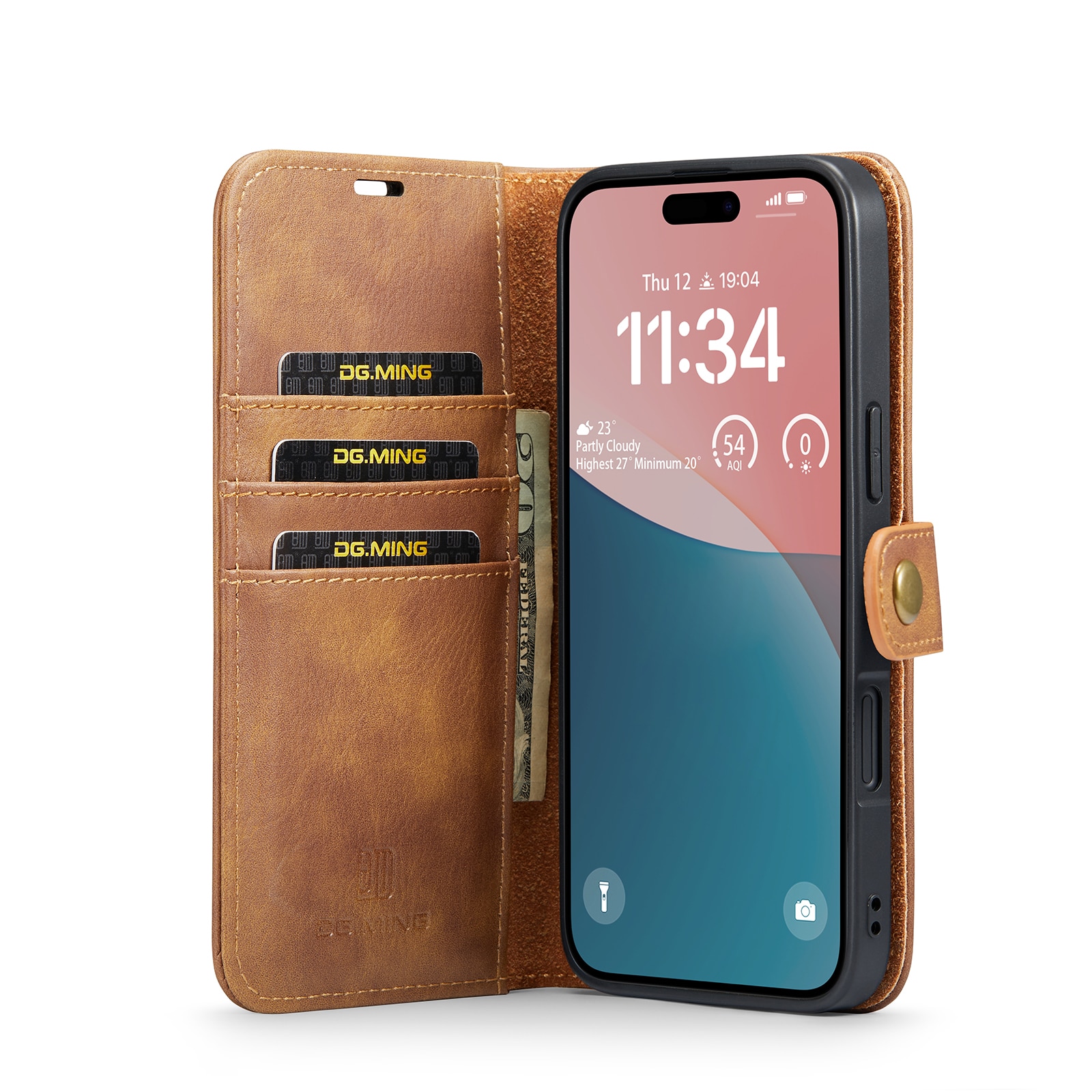 iPhone 17 Magnet Wallet Cognac