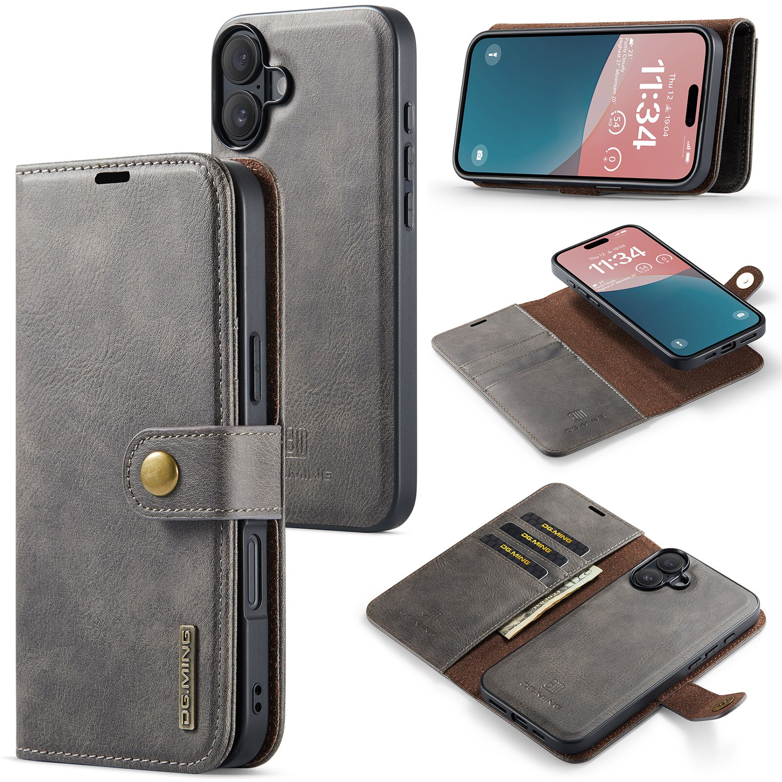 iPhone 17 Magnet Wallet Brown