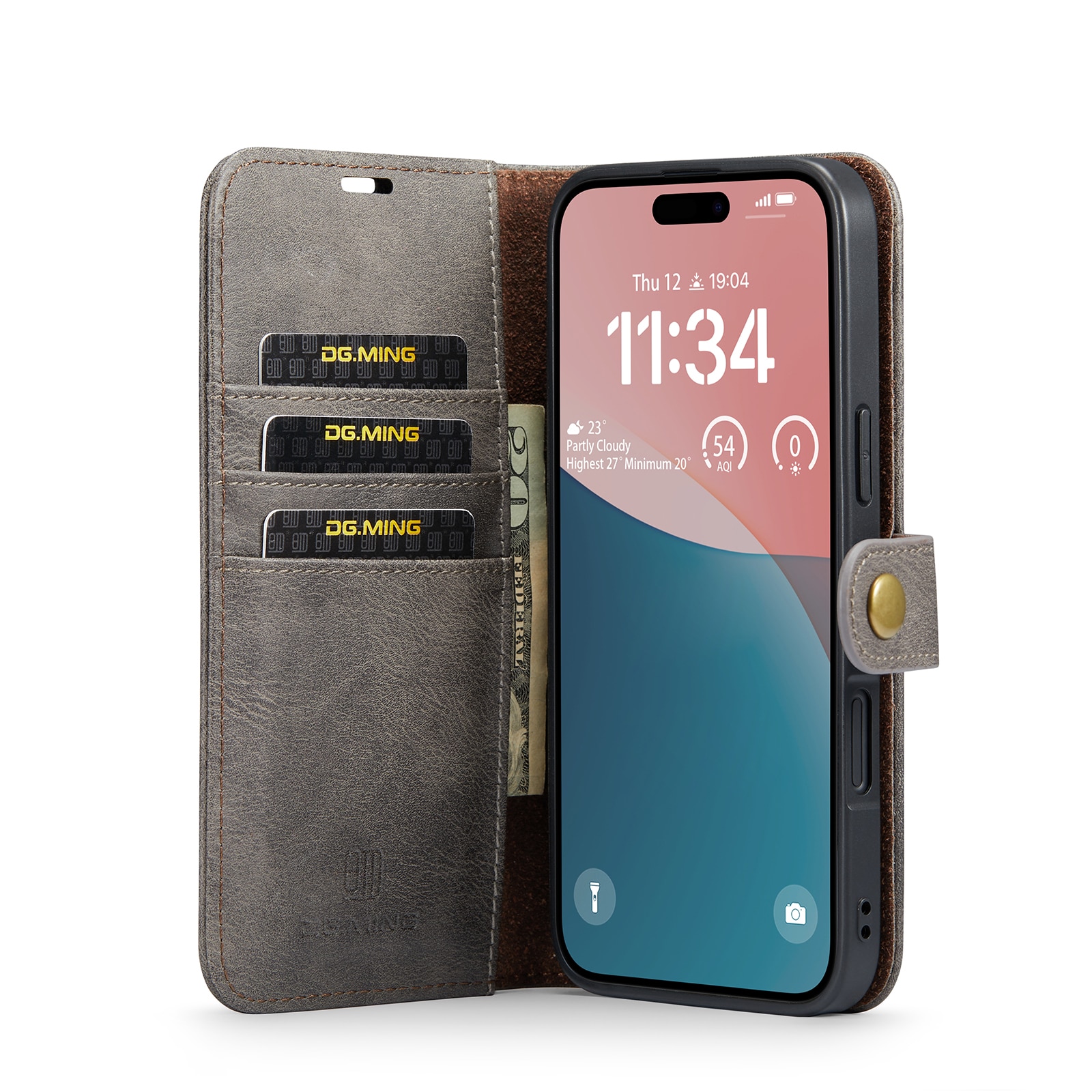iPhone 17 Magnet Wallet Brown