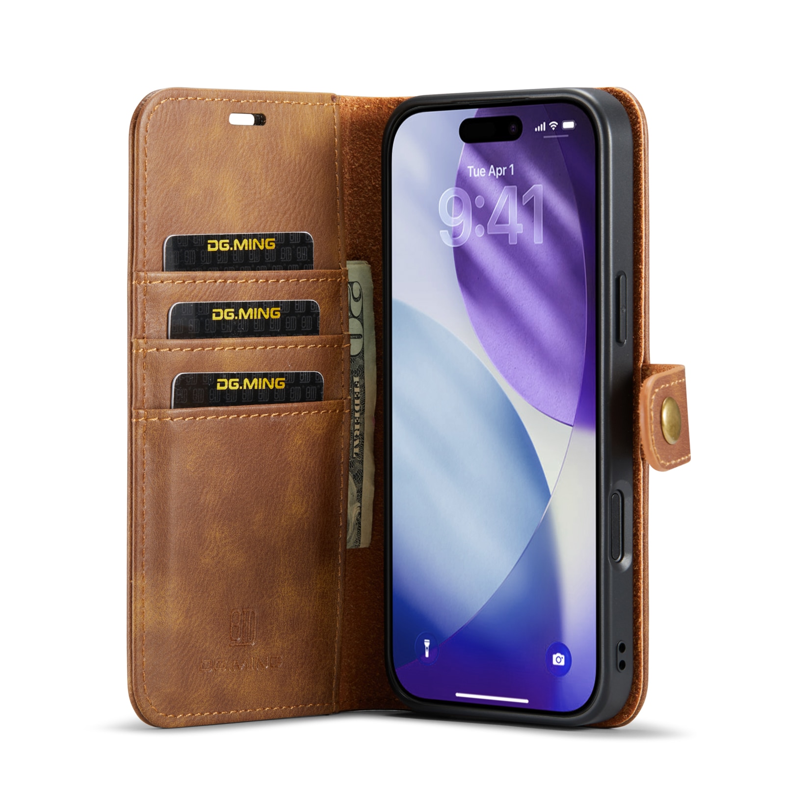 iPhone 17 Pro Magnet Wallet Cognac