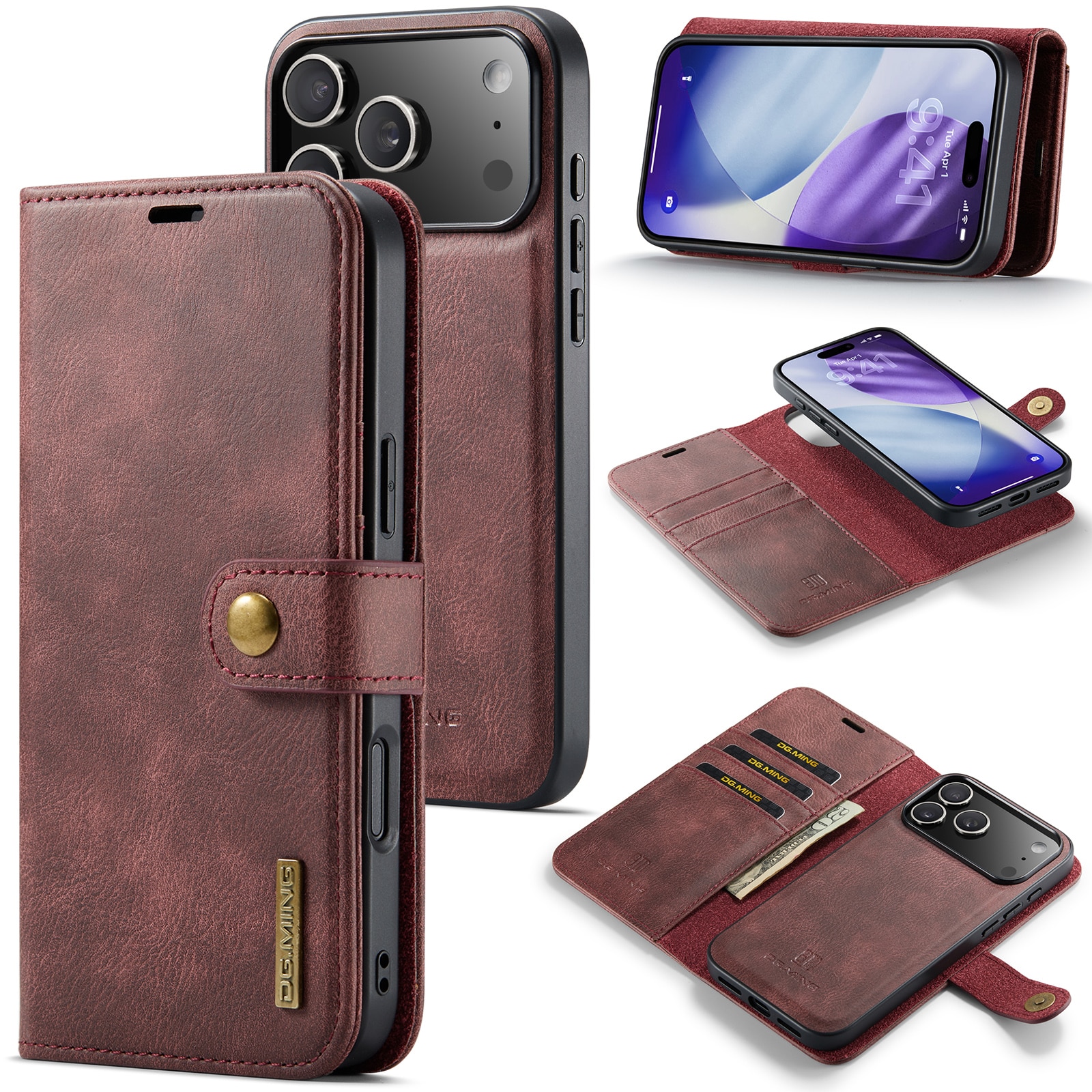 iPhone 17 Pro Max Magnet Wallet Red