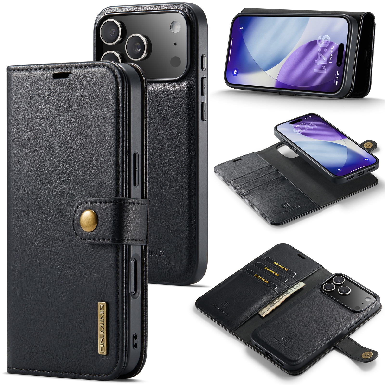 iPhone 17 Pro Max Magnet Wallet Black