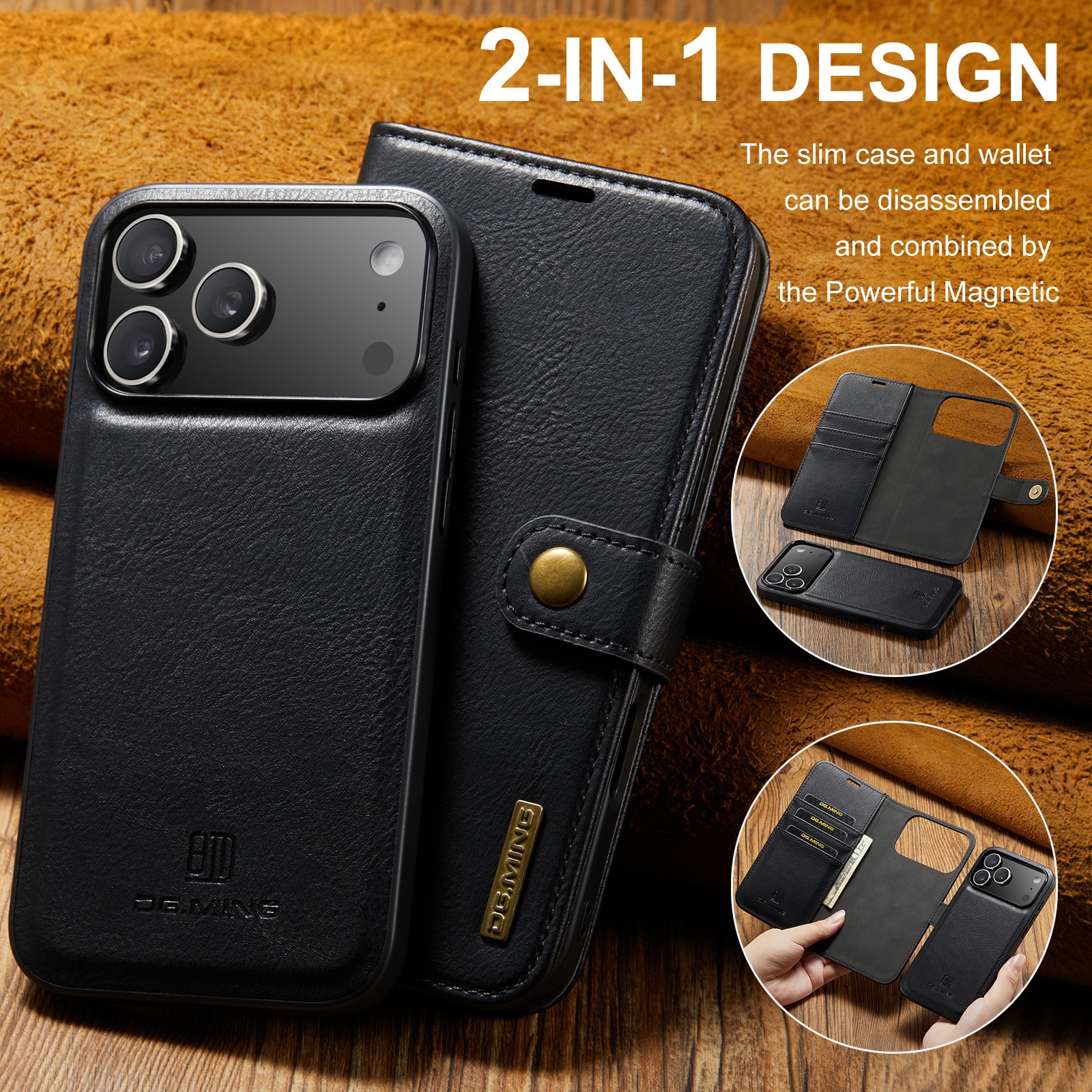 iPhone 17 Pro Max Magnet Wallet Black