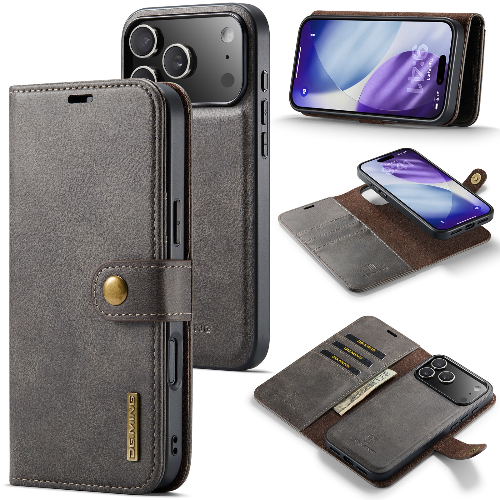 iPhone 17 Pro Max Magnet Wallet Brown