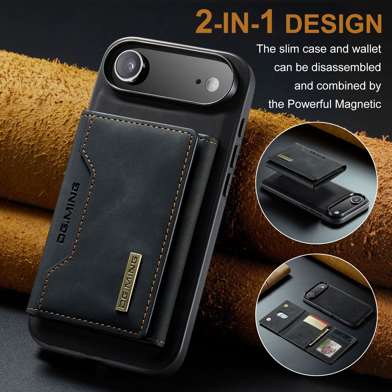 iPhone 17 Air Magnetic Card Slot Case Black