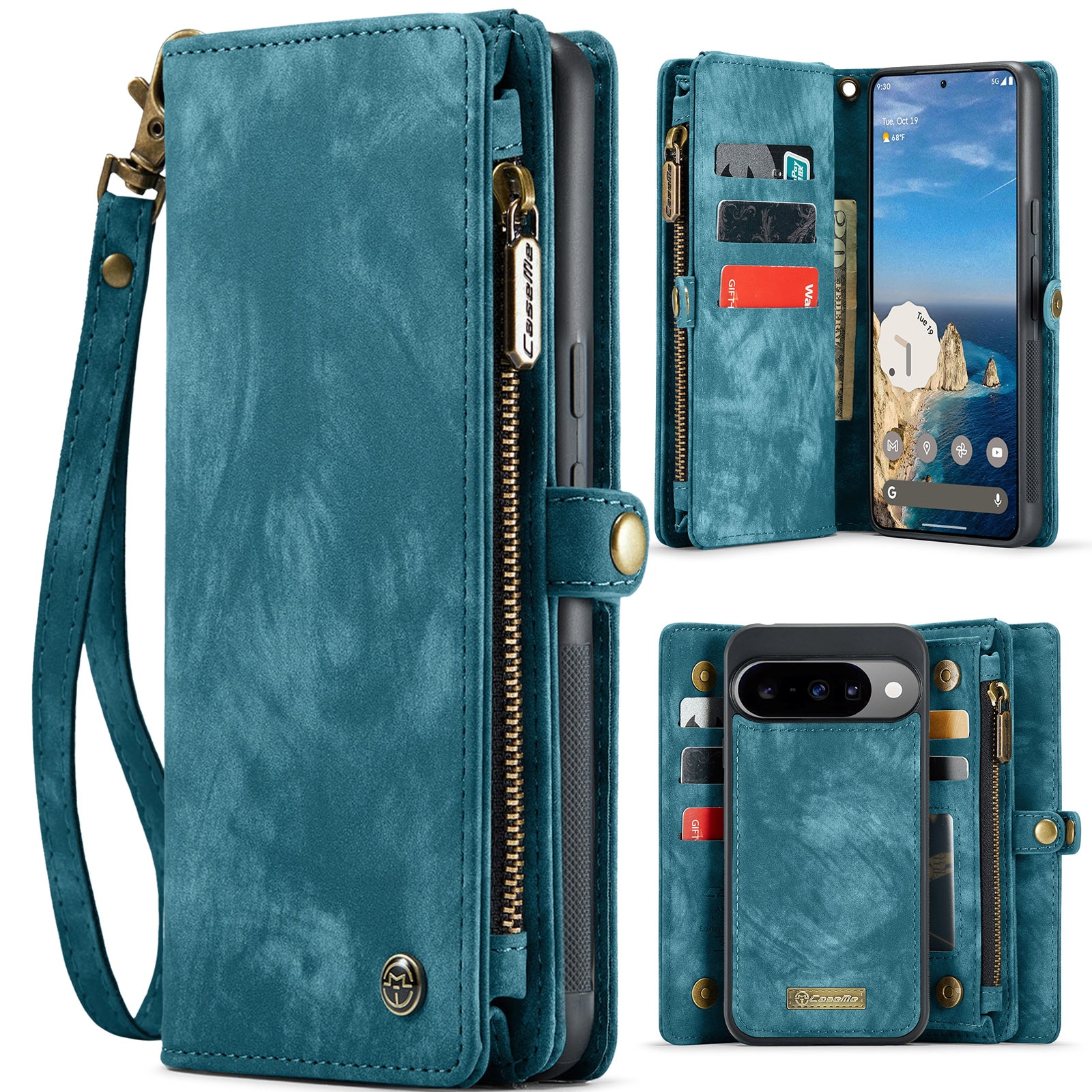 Google Pixel 10 Pro Multi-slot Wallet Case Blue