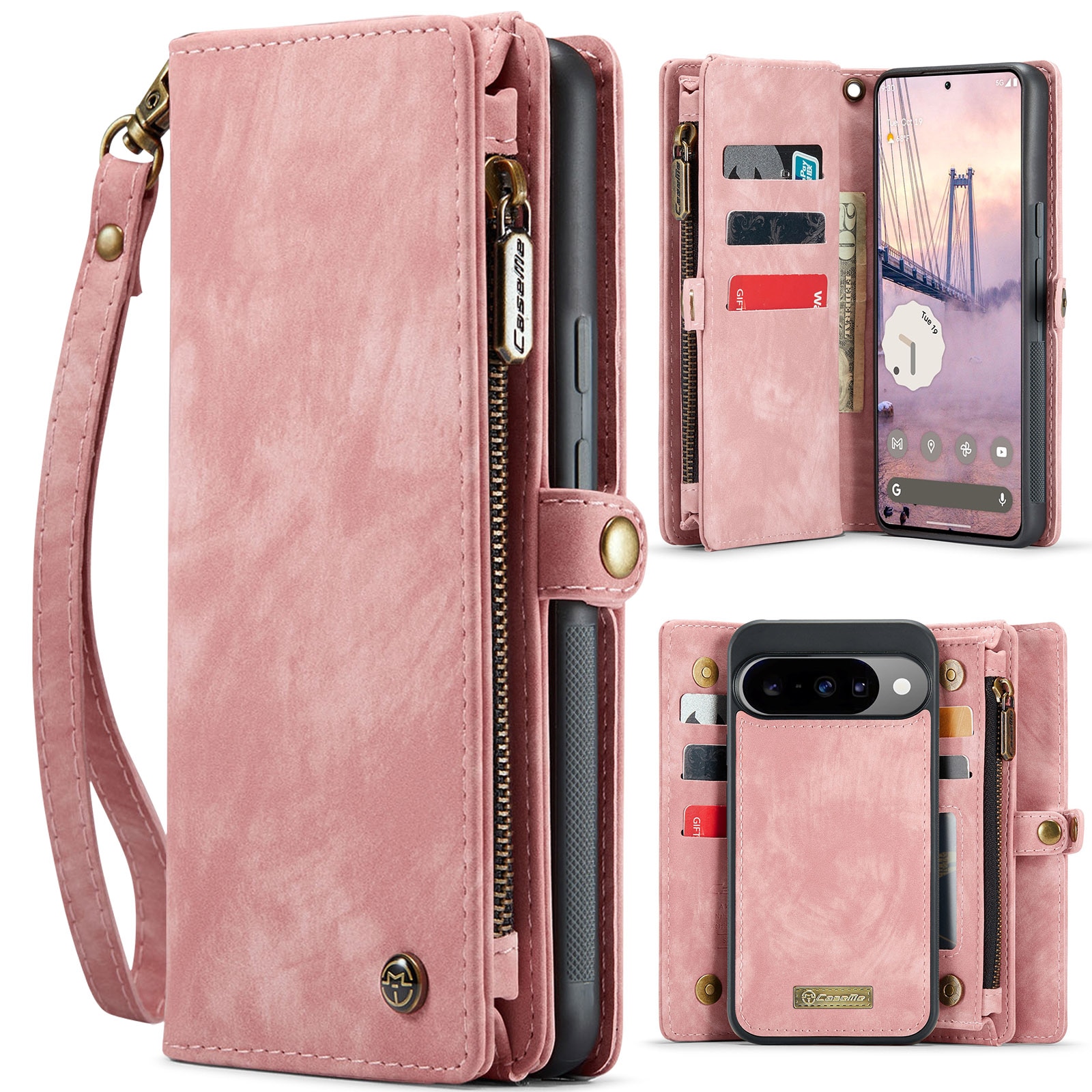 Google Pixel 10 Pro Multi-slot Wallet Case Pink