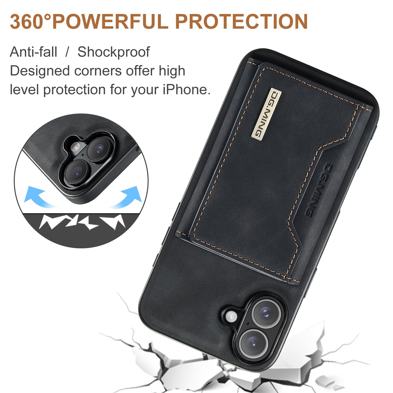 iPhone 17 Magnetic Card Slot Case Black