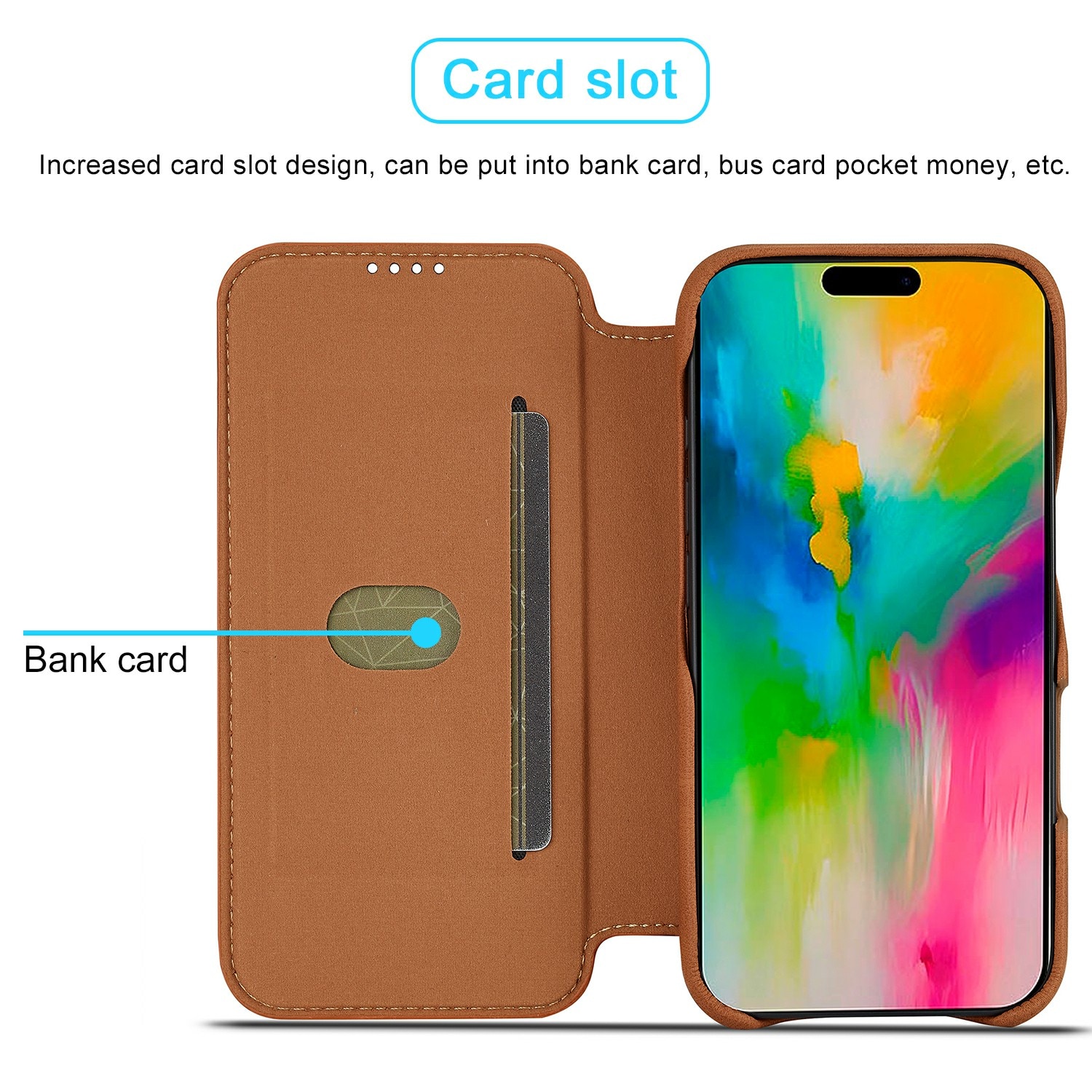 iPhone 17 Slim Wallet Case Cognac