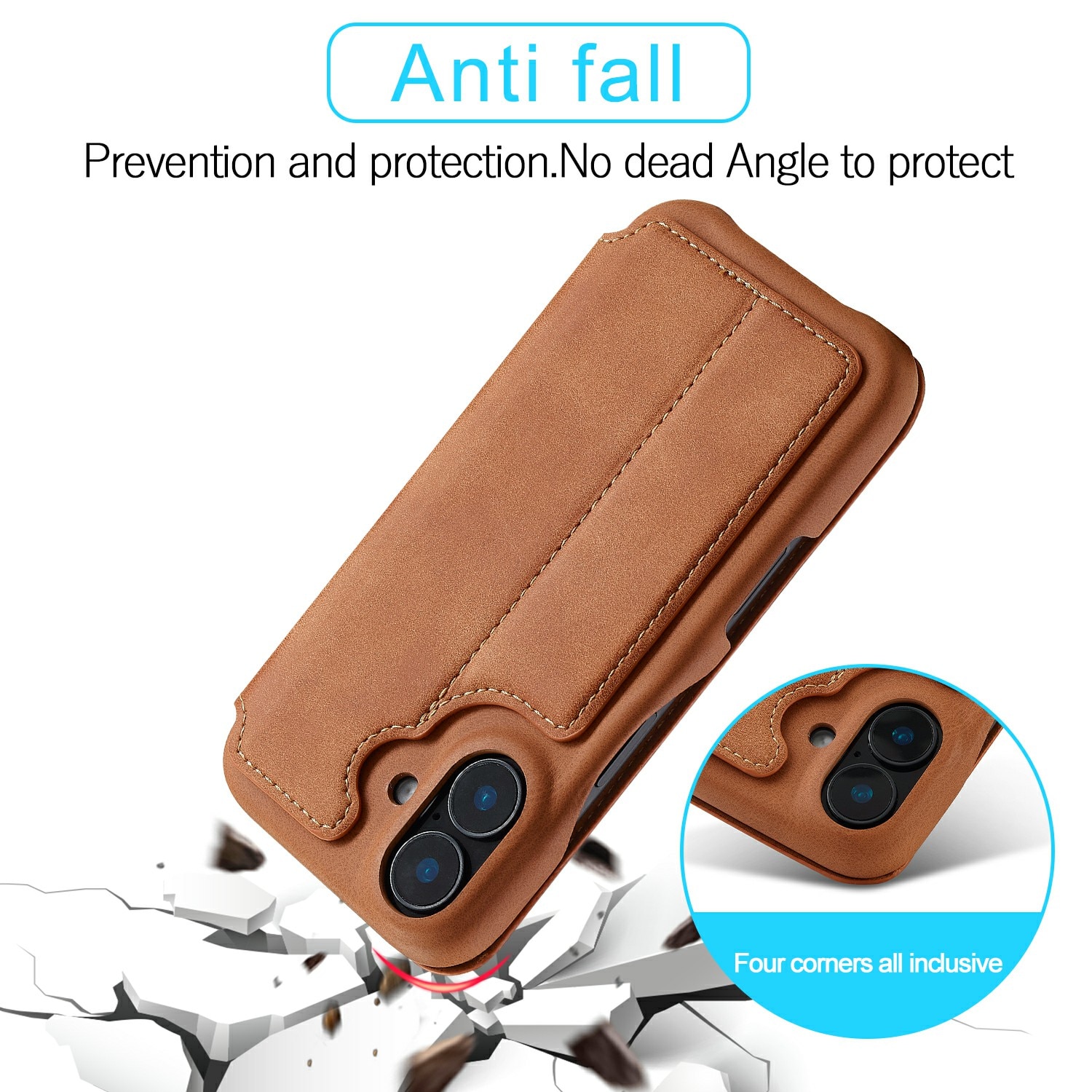 iPhone 17 Slim Wallet Case Cognac