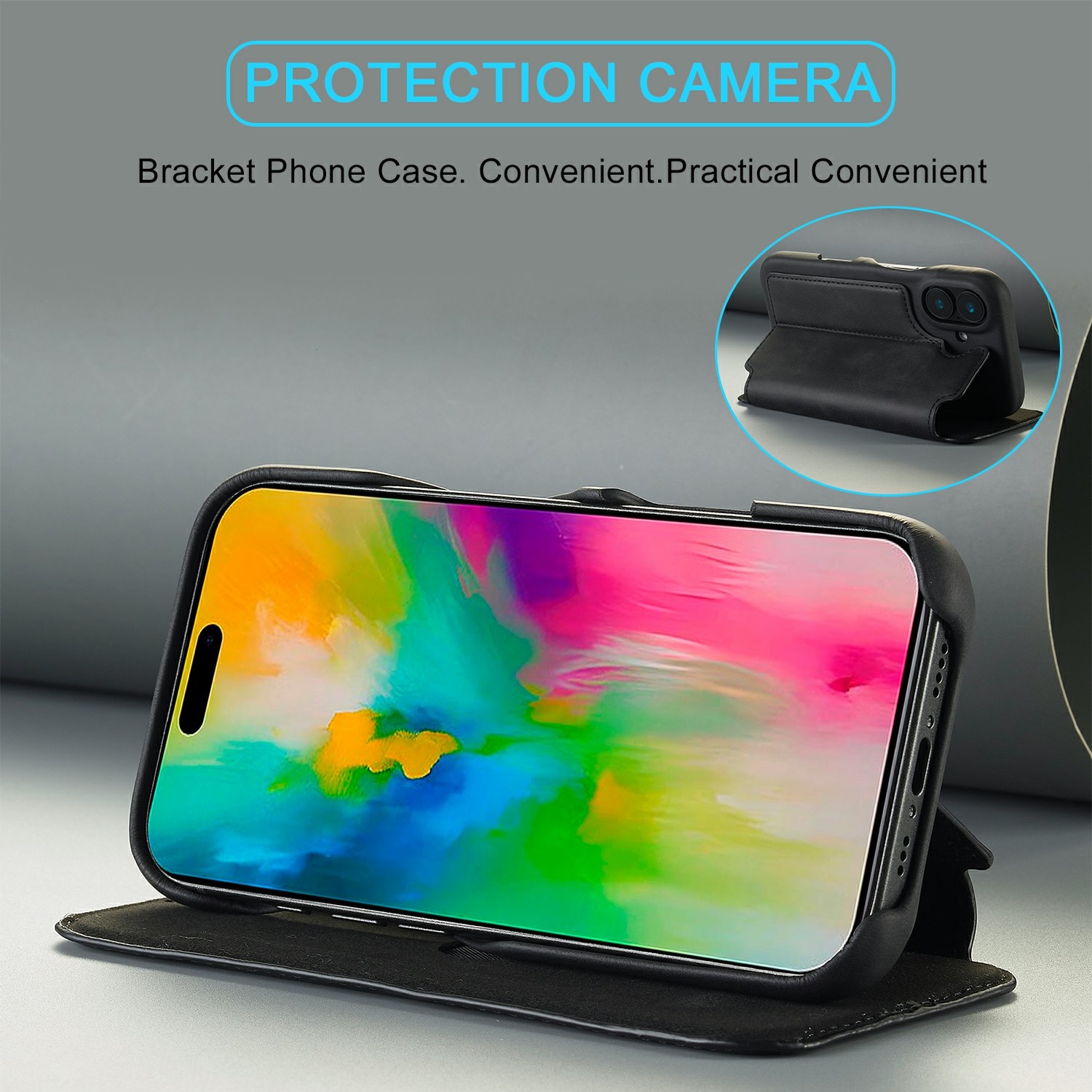 iPhone 17 Slim Wallet Case Black