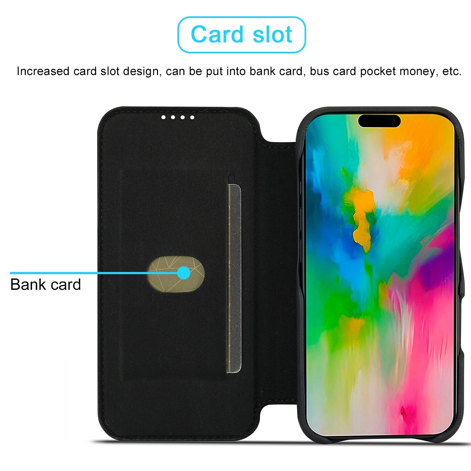 iPhone 17 Slim Wallet Case Black