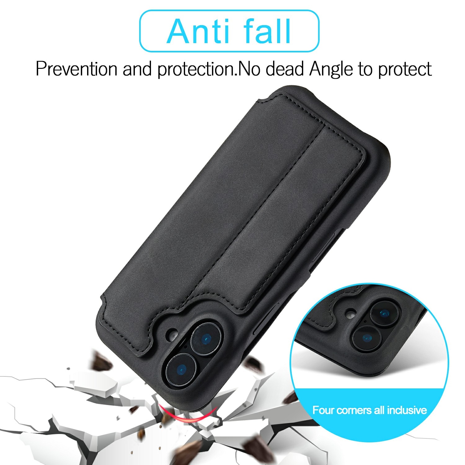 iPhone 17 Slim Wallet Case Black