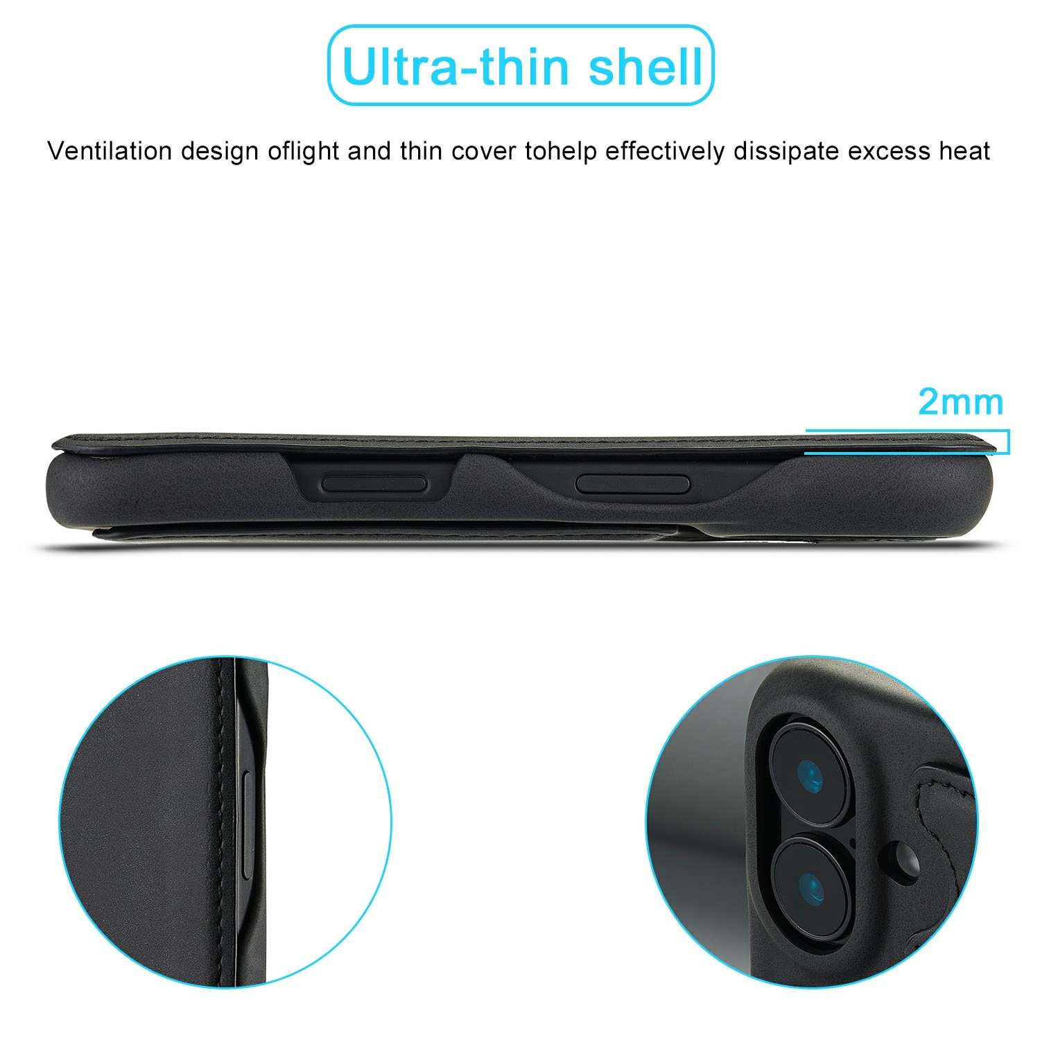 iPhone 17 Slim Wallet Case Black