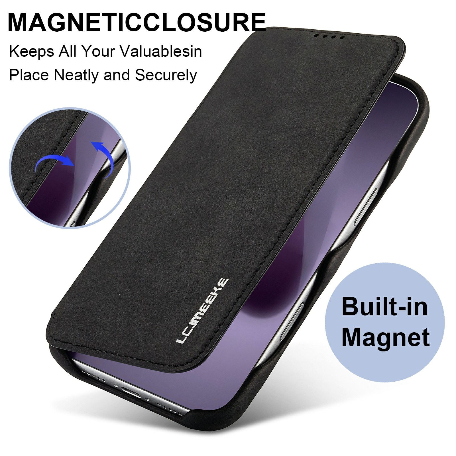 iPhone 17 Pro Slim Wallet Case Black