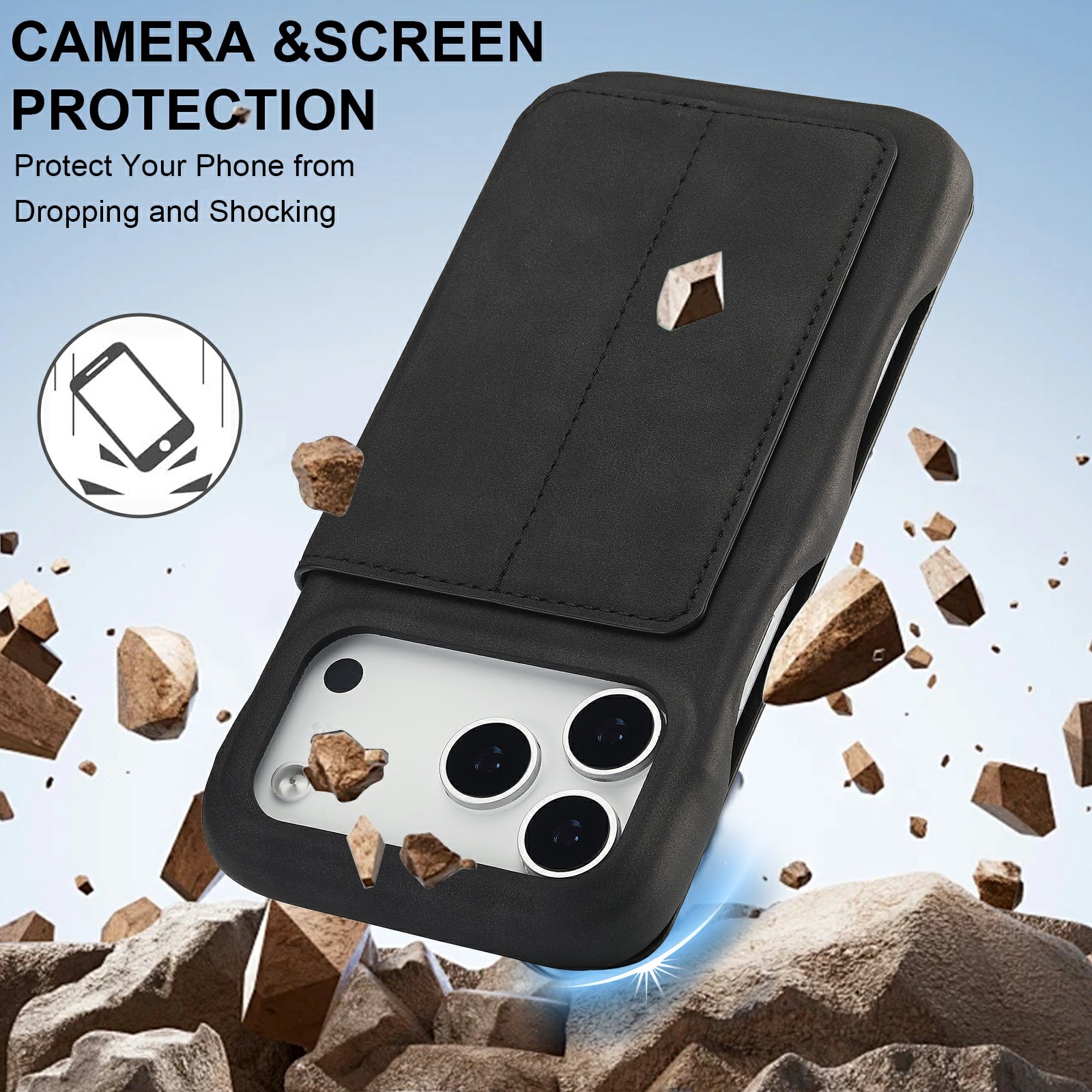 iPhone 17 Pro Slim Wallet Case Black