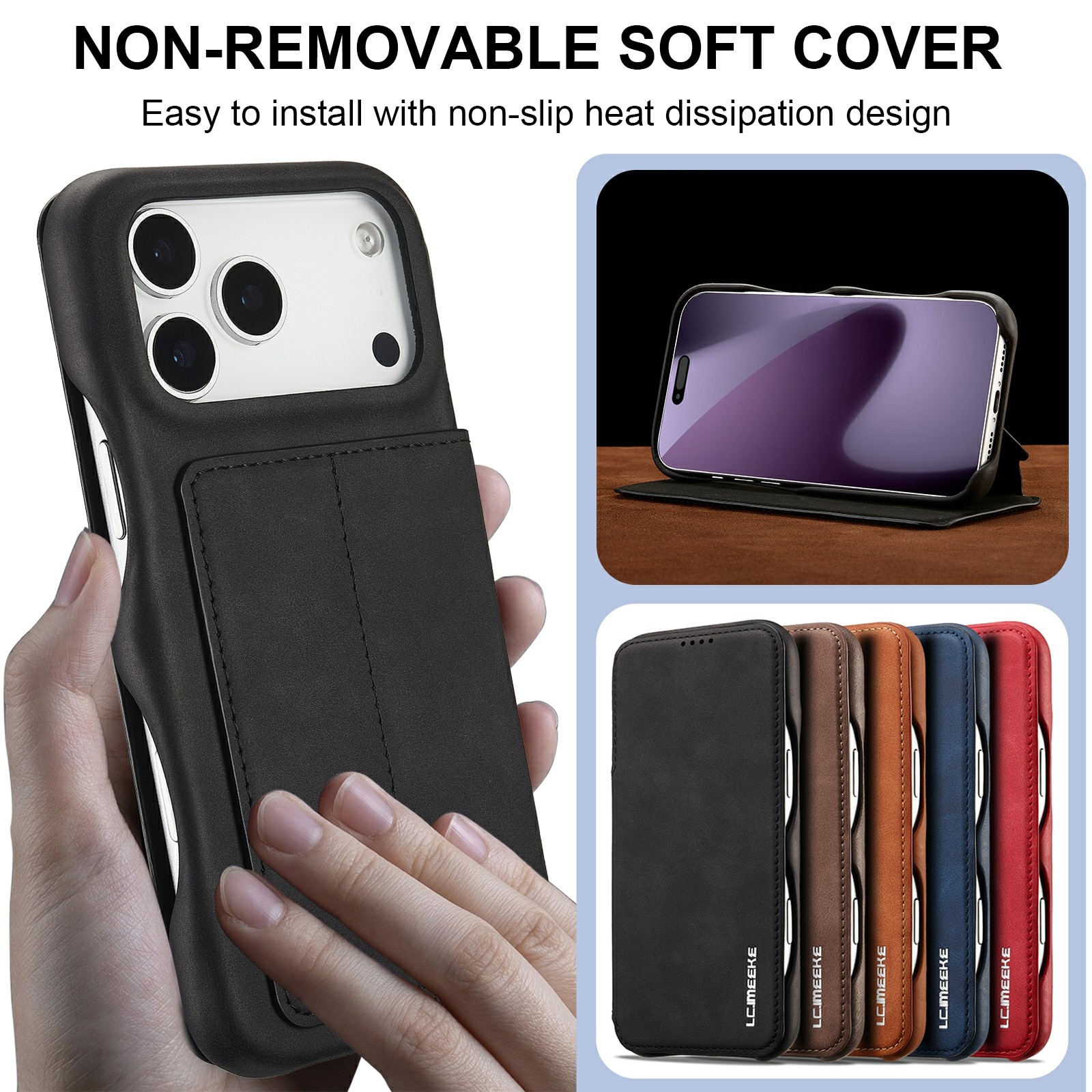 iPhone 17 Pro Slim Wallet Case Black