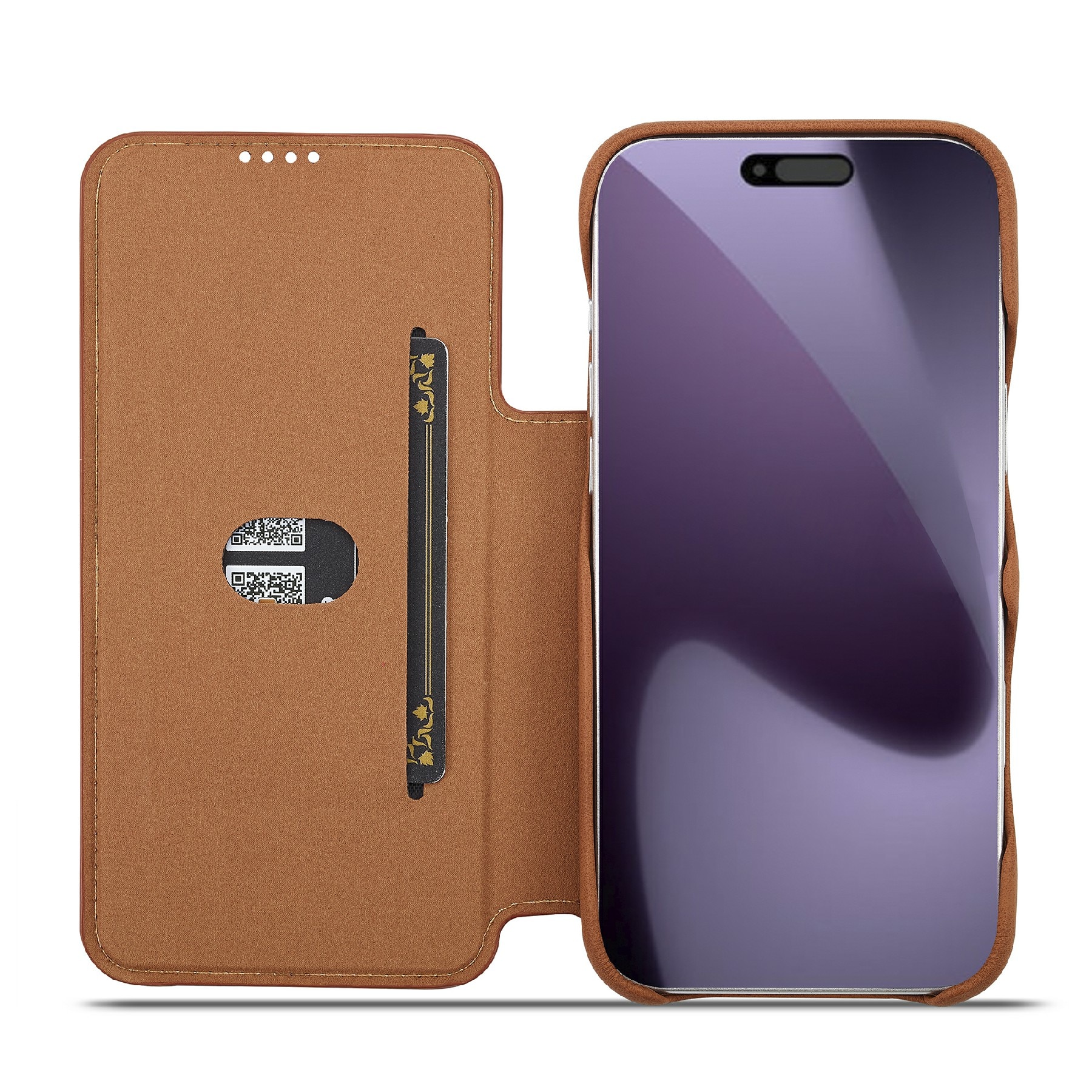 iPhone 17 Pro Slim Wallet Case Cognac