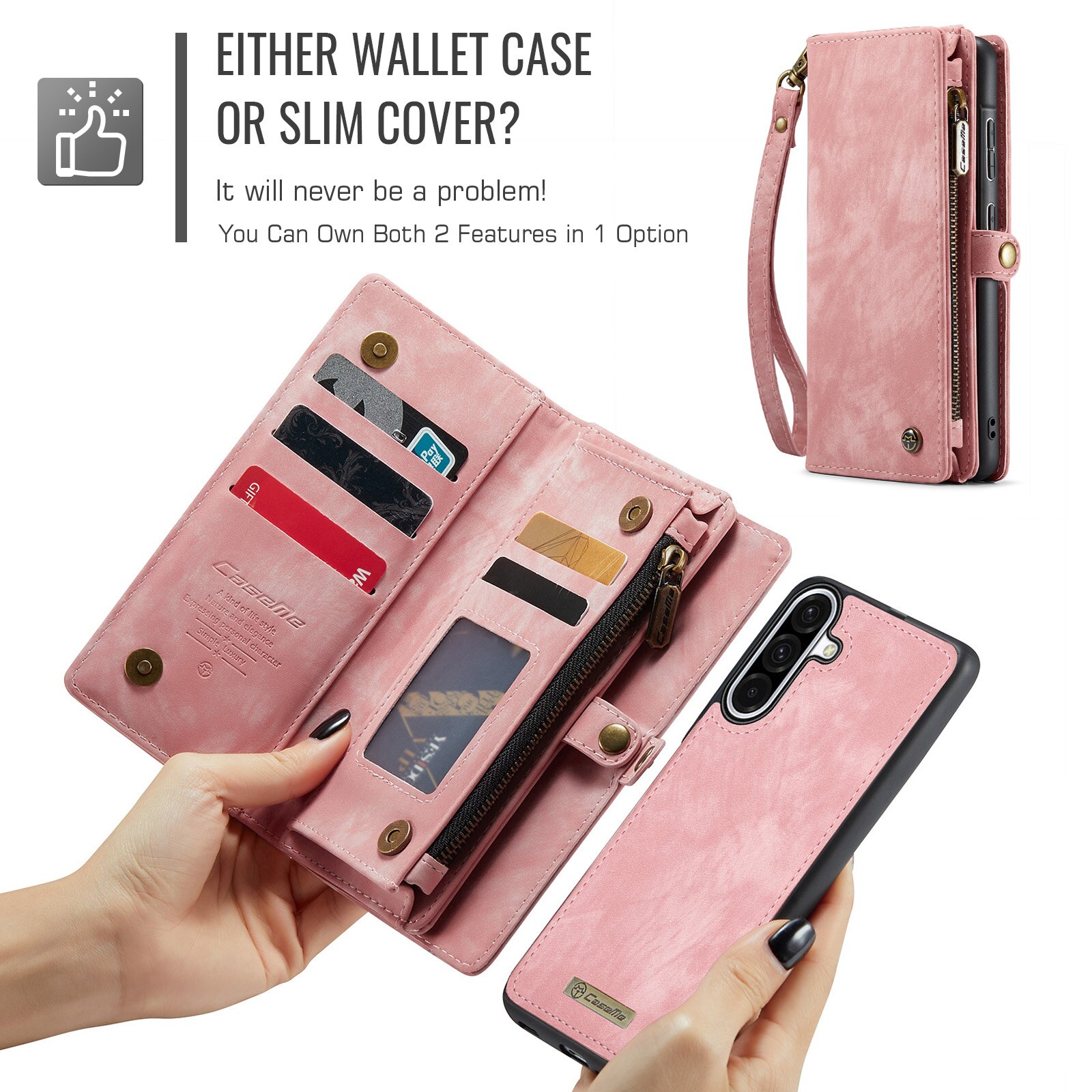 Samsung Galaxy A17 Multi-slot Wallet Case Pink