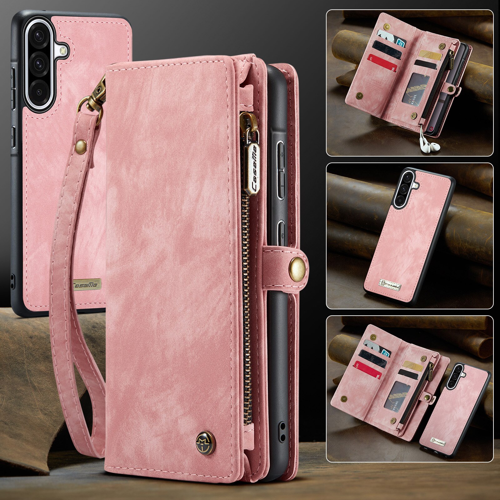 Samsung Galaxy A17 Multi-slot Wallet Case Pink
