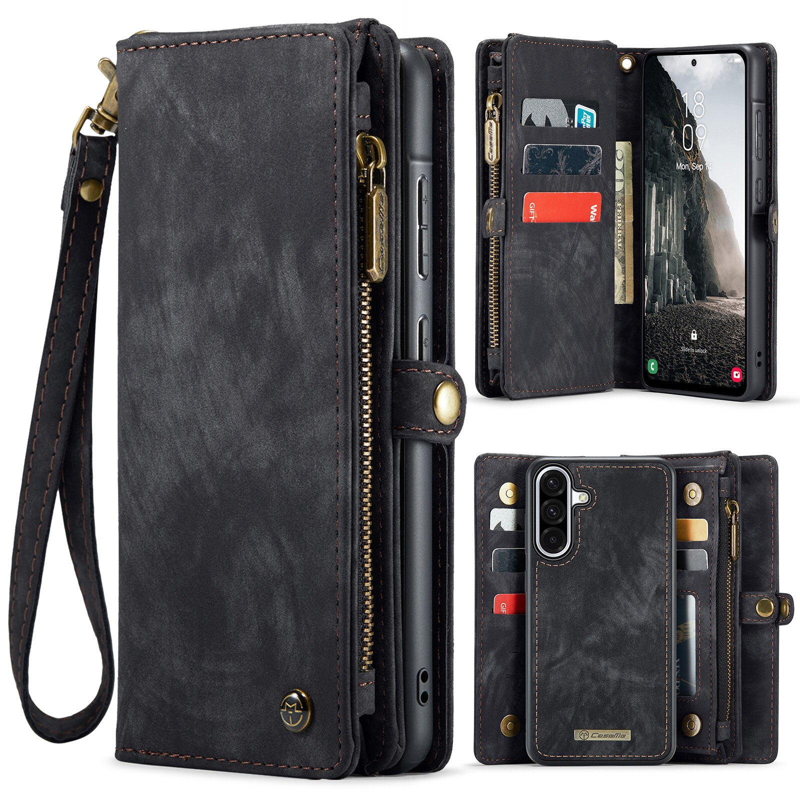 Samsung Galaxy A17 Multi-slot Wallet Case Grey