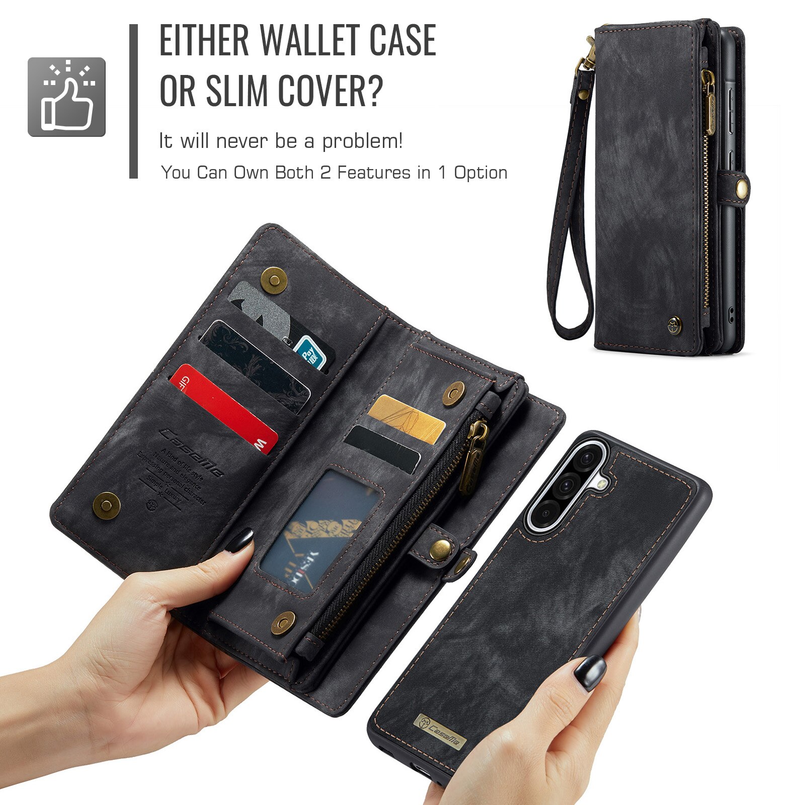 Samsung Galaxy A17 Multi-slot Wallet Case Grey