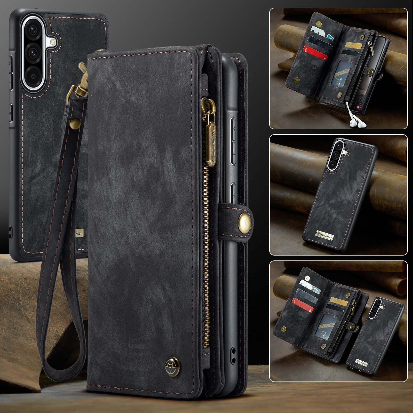 Samsung Galaxy A17 Multi-slot Wallet Case Grey
