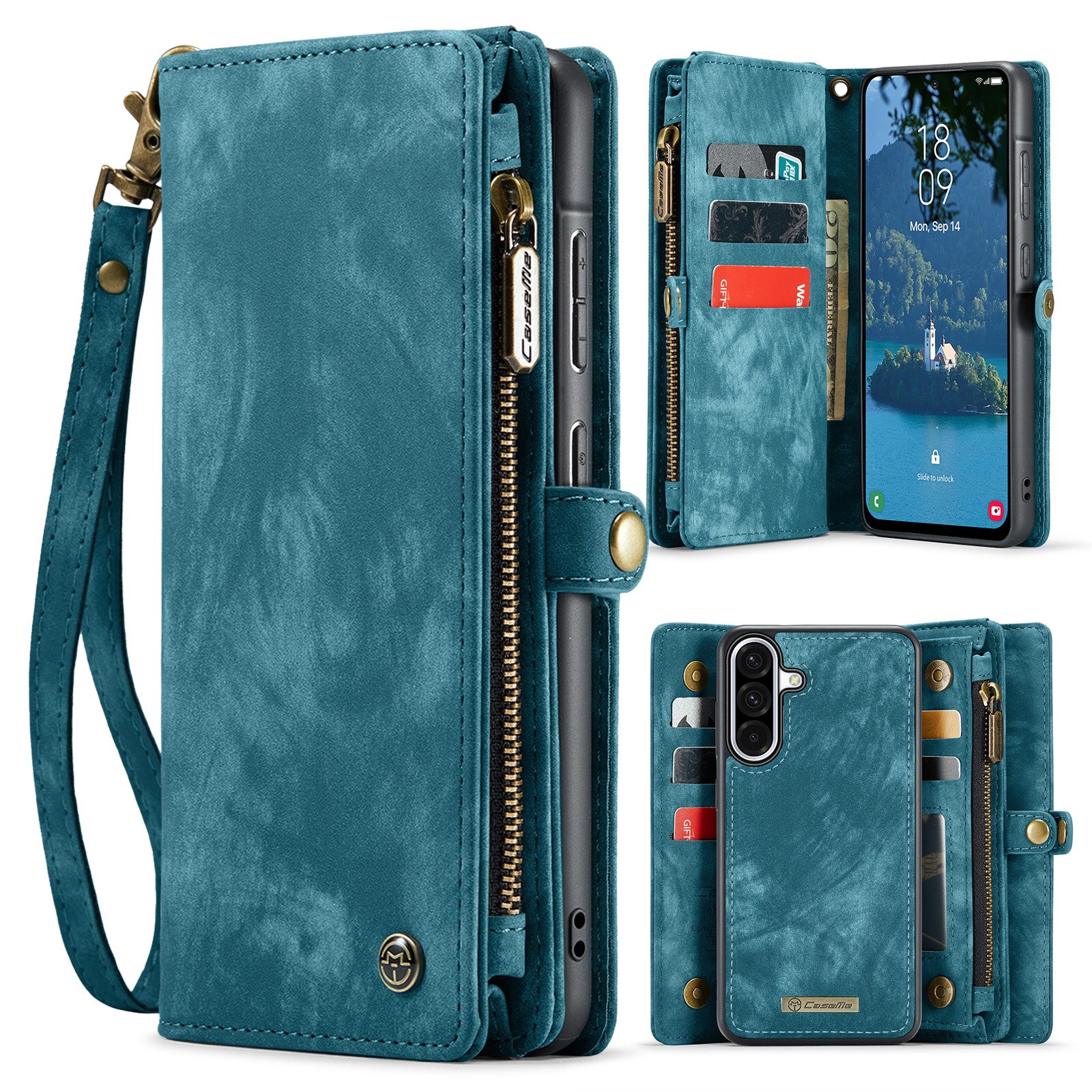 Samsung Galaxy A17 Multi-slot Wallet Case Blue