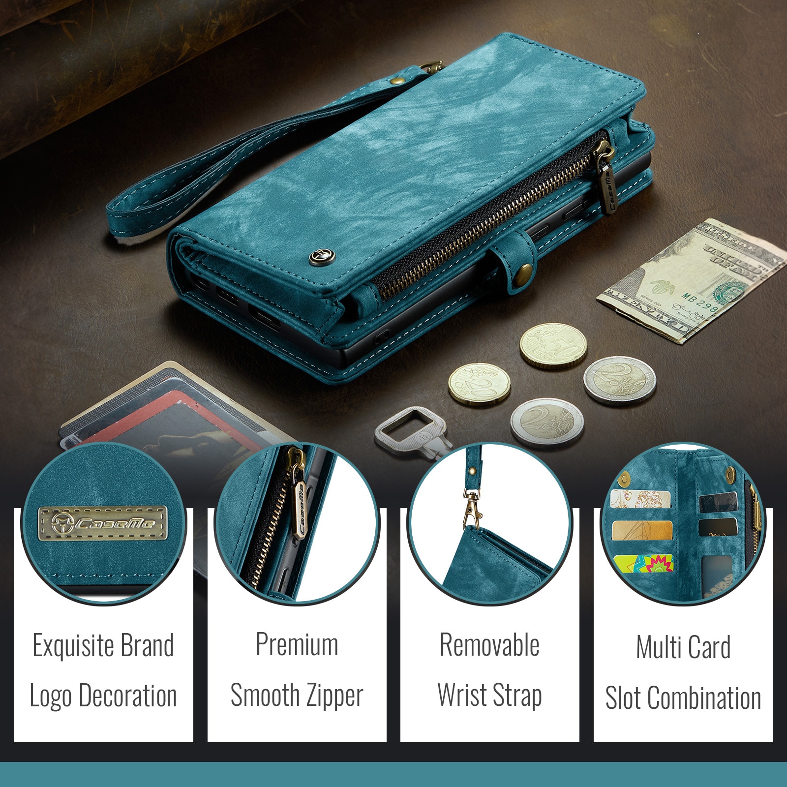 Samsung Galaxy A17 Multi-slot Wallet Case Blue