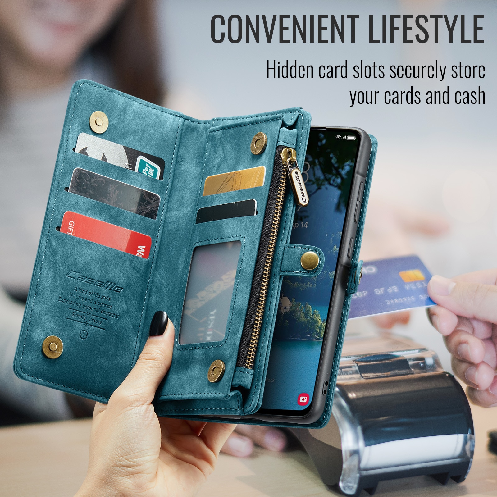 Samsung Galaxy A17 Multi-slot Wallet Case Blue