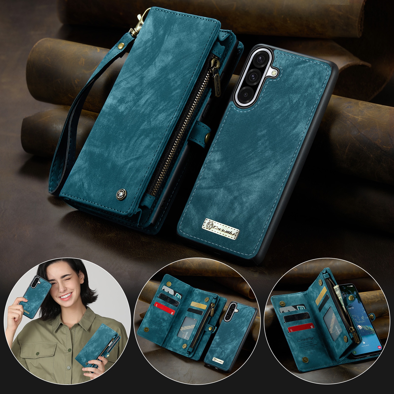 Samsung Galaxy A17 Multi-slot Wallet Case Blue